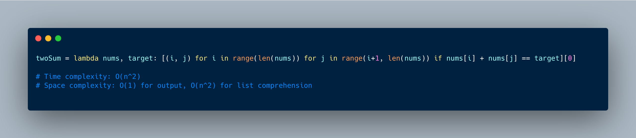 Here are one-line solutions for Leetcode — in Python.