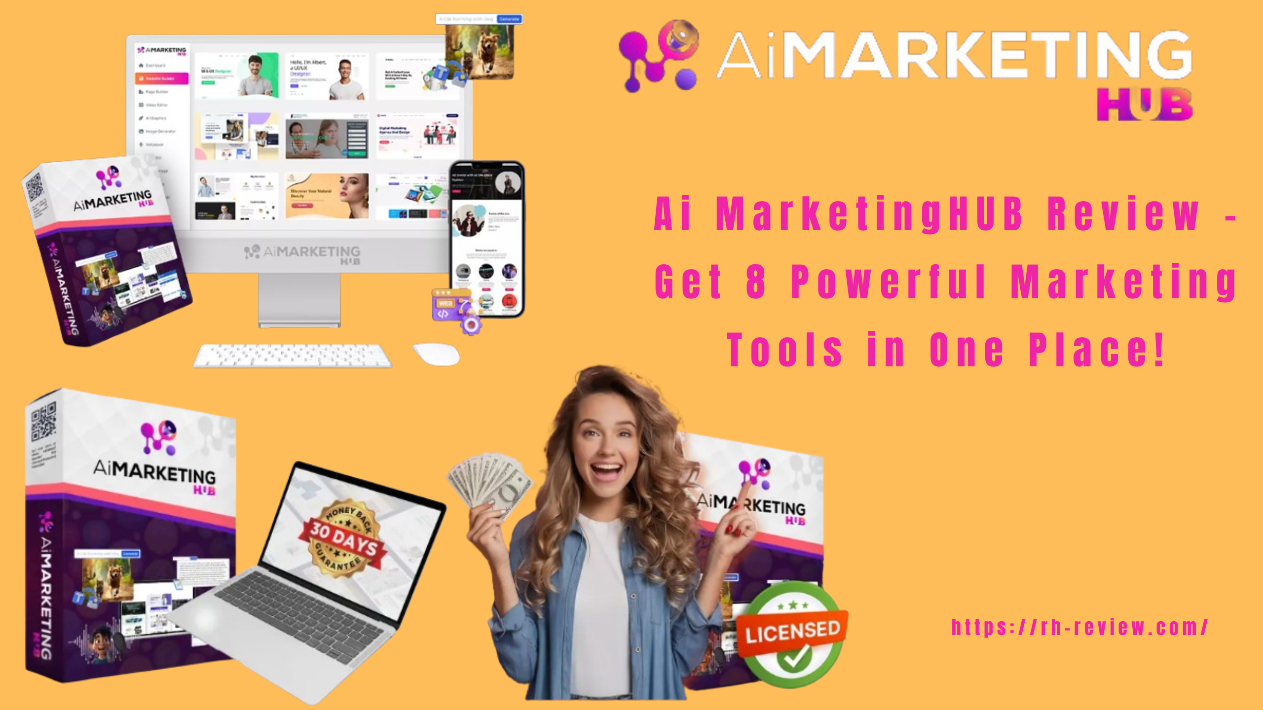 Ai MarketingHUB Review — Get 8 Powerful Marketing Tools in One Place!