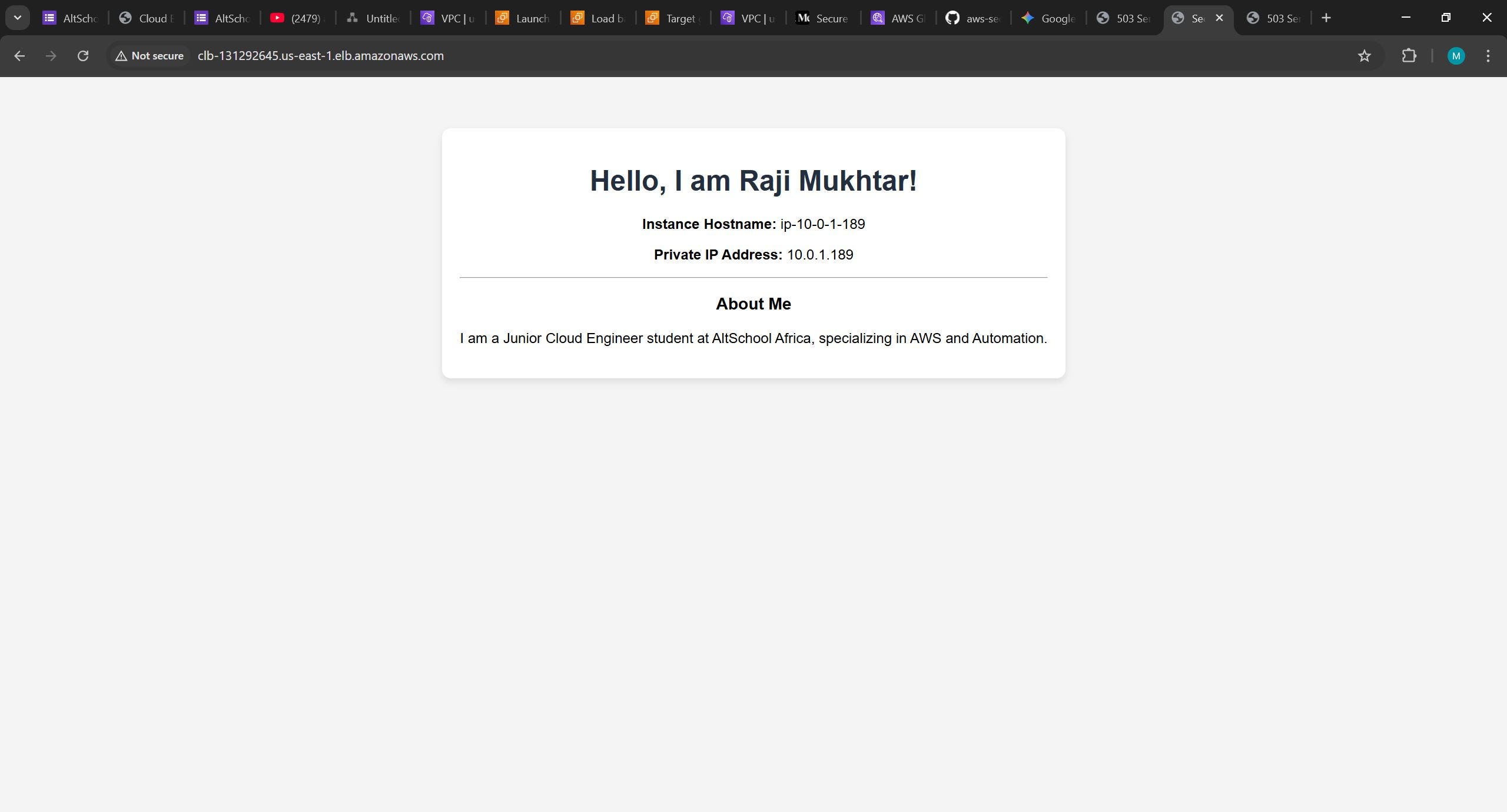 Secure Web Application Deployment on AWS using Ansible and Load Balancing