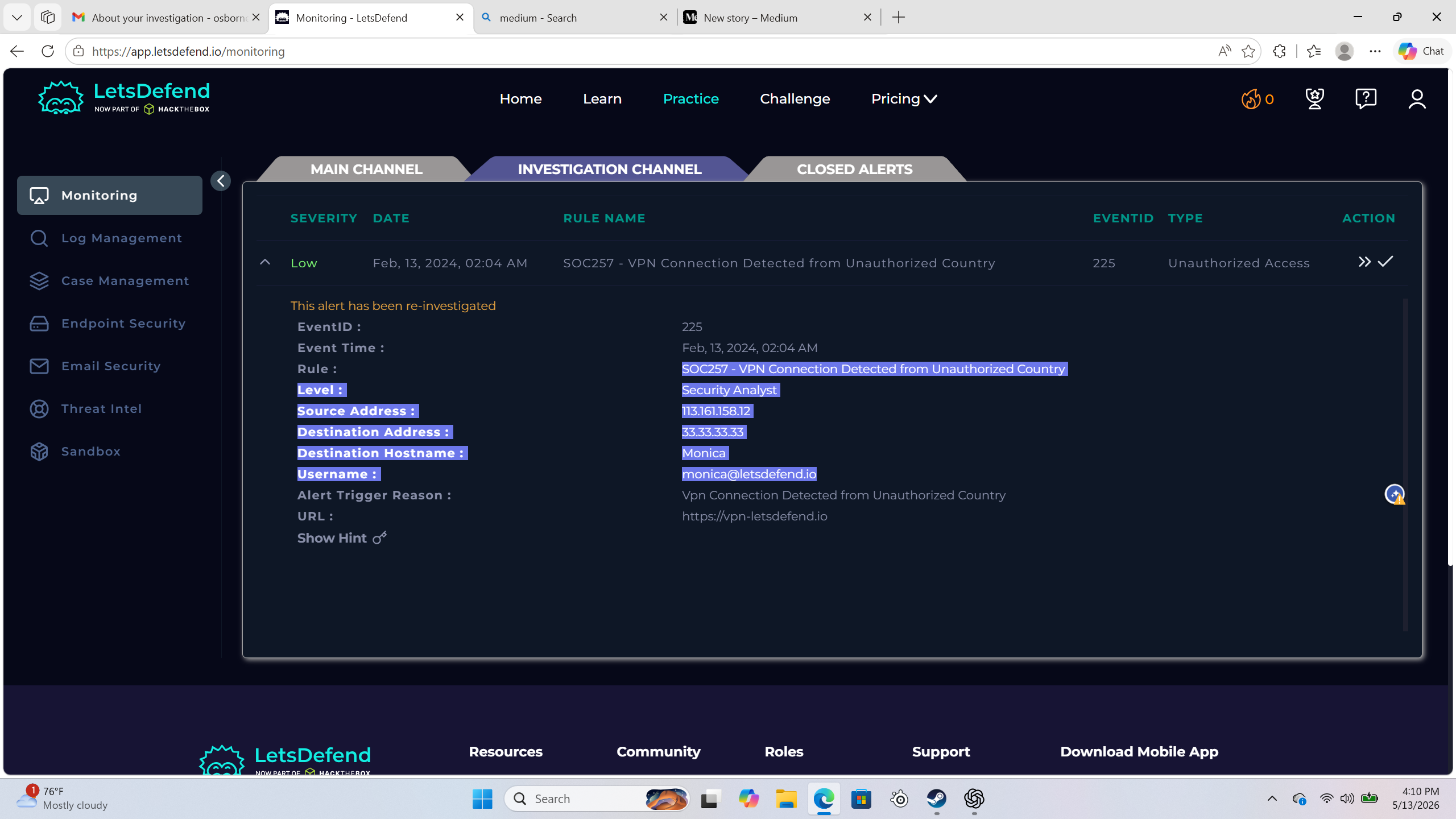 In this walkthrough, I am going to show how I investigated and successfully completed the “VPN…