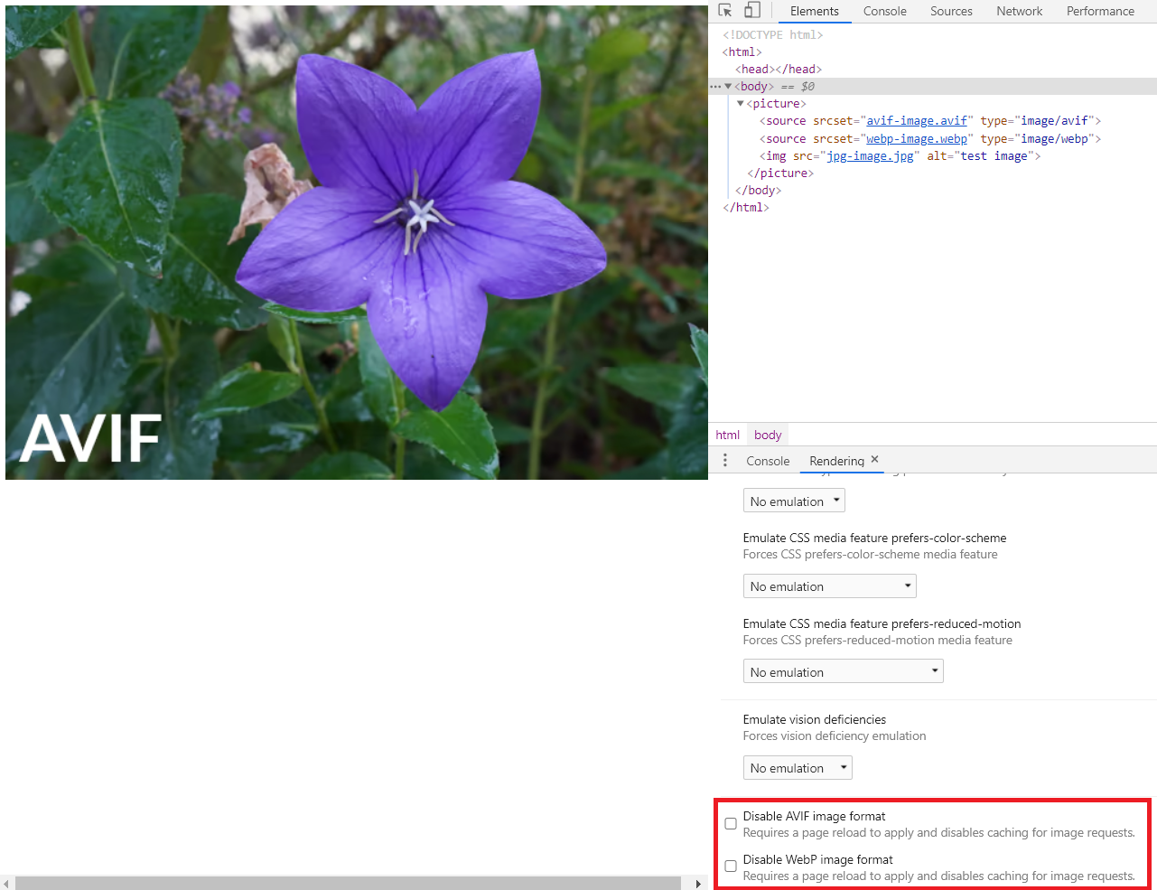 Using Chrome DevTools for Image Compatibility Emulations