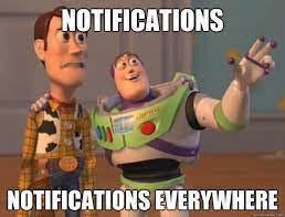 Too many notifications memes