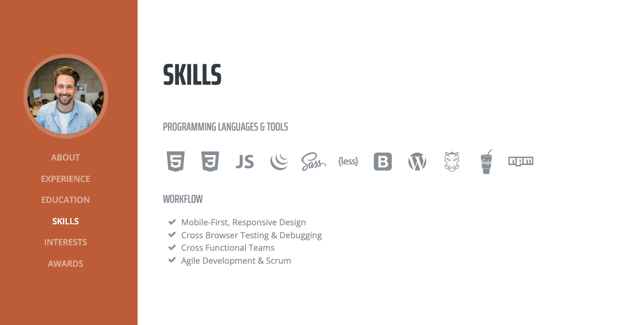 Resume — Simple HTML & CSS Resume Template