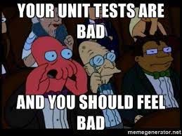 Bad unit test meme