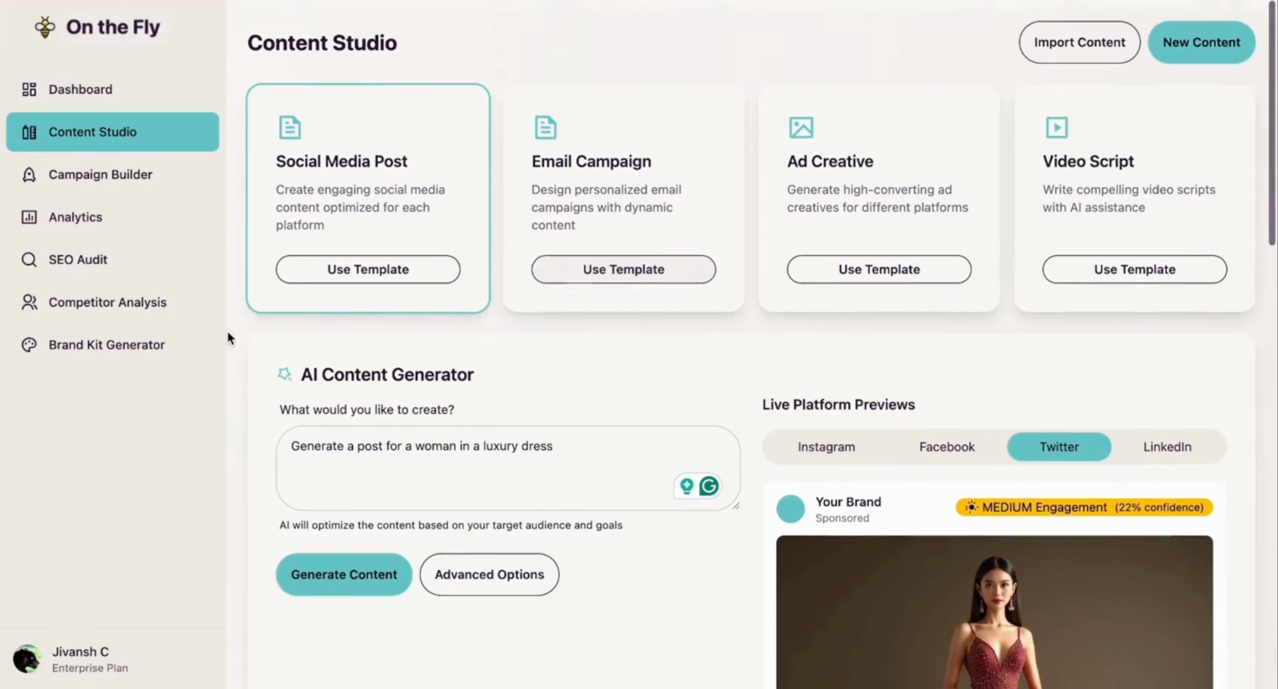 Building On The Fly: Streamlining Content Creation with Generative AI