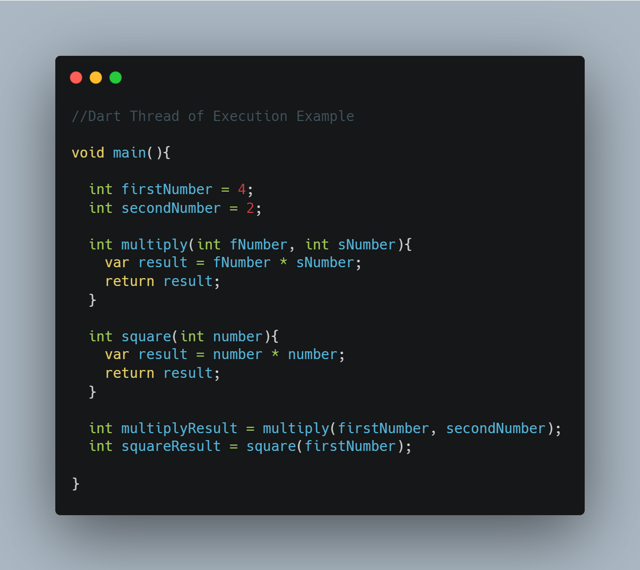 Thread of Execution Example Code