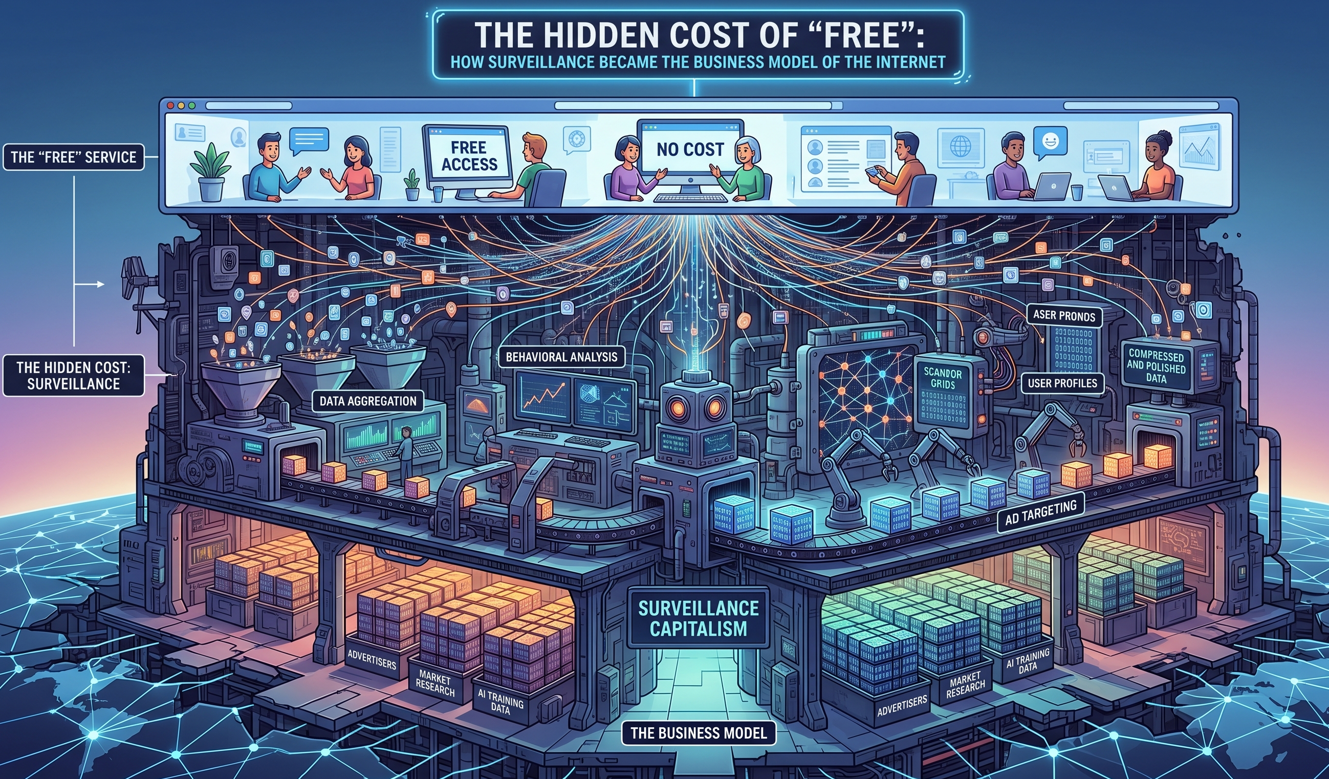 The Hidden Cost of “Free”: How Surveillance Became the Business Model of the Internet