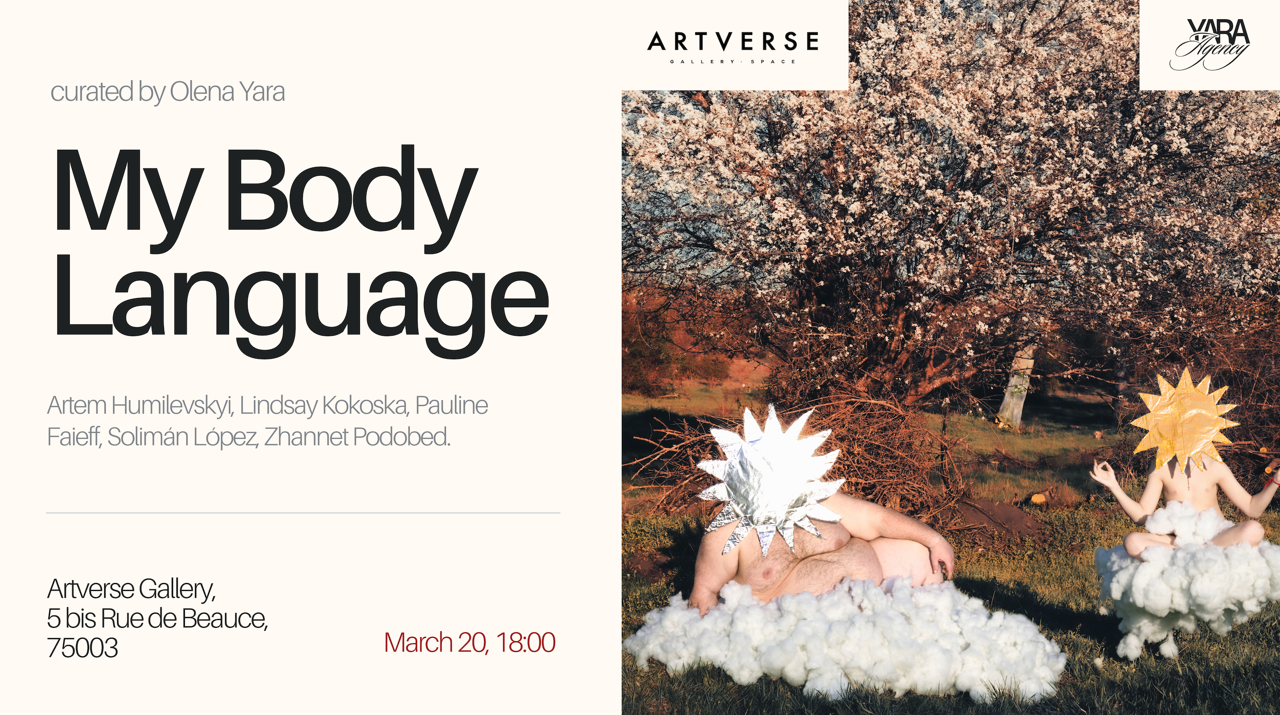 My Body Language
A Group Exhibition Curated by Olena Yara