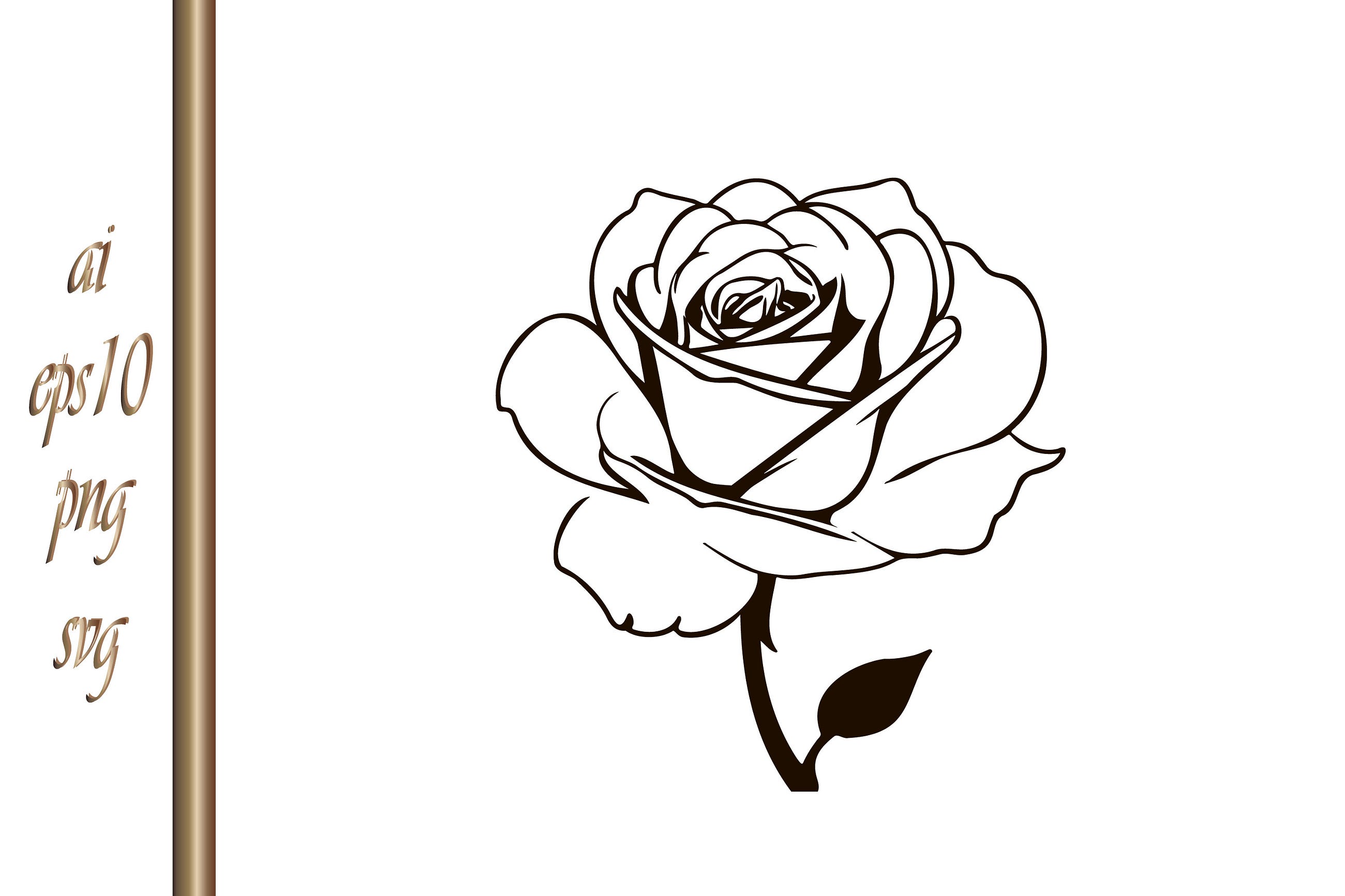 Doodle Rose Icon Flower Sketch Vector Free