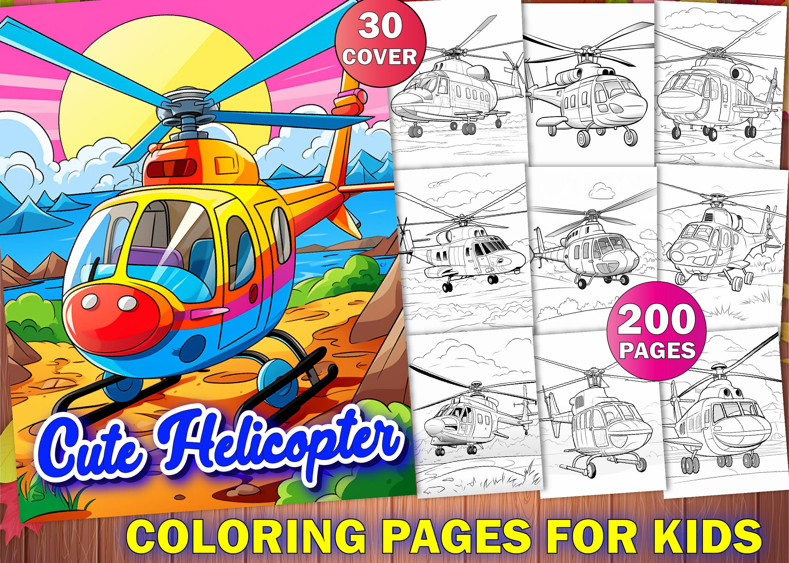 Cute Helicopter Coloring Pages for Kids Coloring Pages