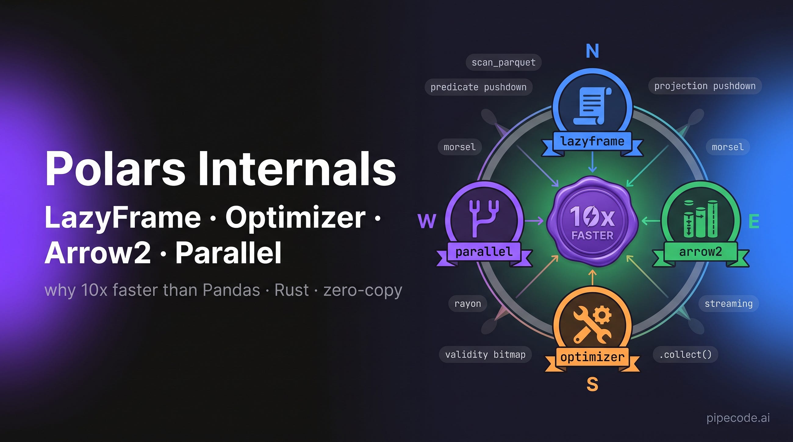 Polars Internals: Query Optimizer, Lazy Frame, Arrow2 & Why It’s 10x Faster Than Pandas