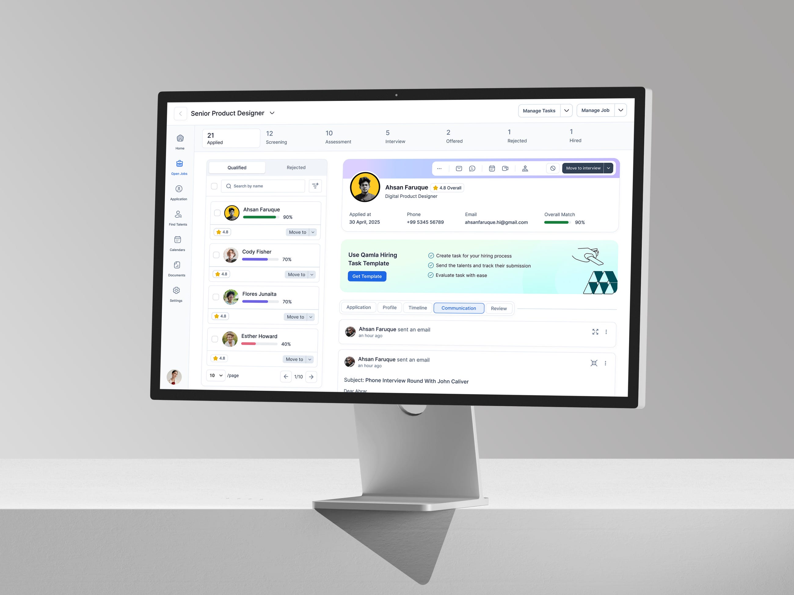 Qamla-Designing Hiring Management Tool for Companies
