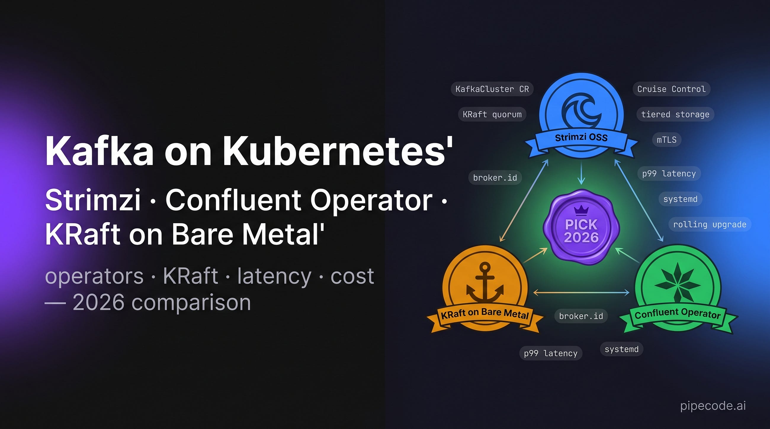 Kafka on Kubernetes with Strimzi vs Confluent Operator vs KRaft on Bare Metal