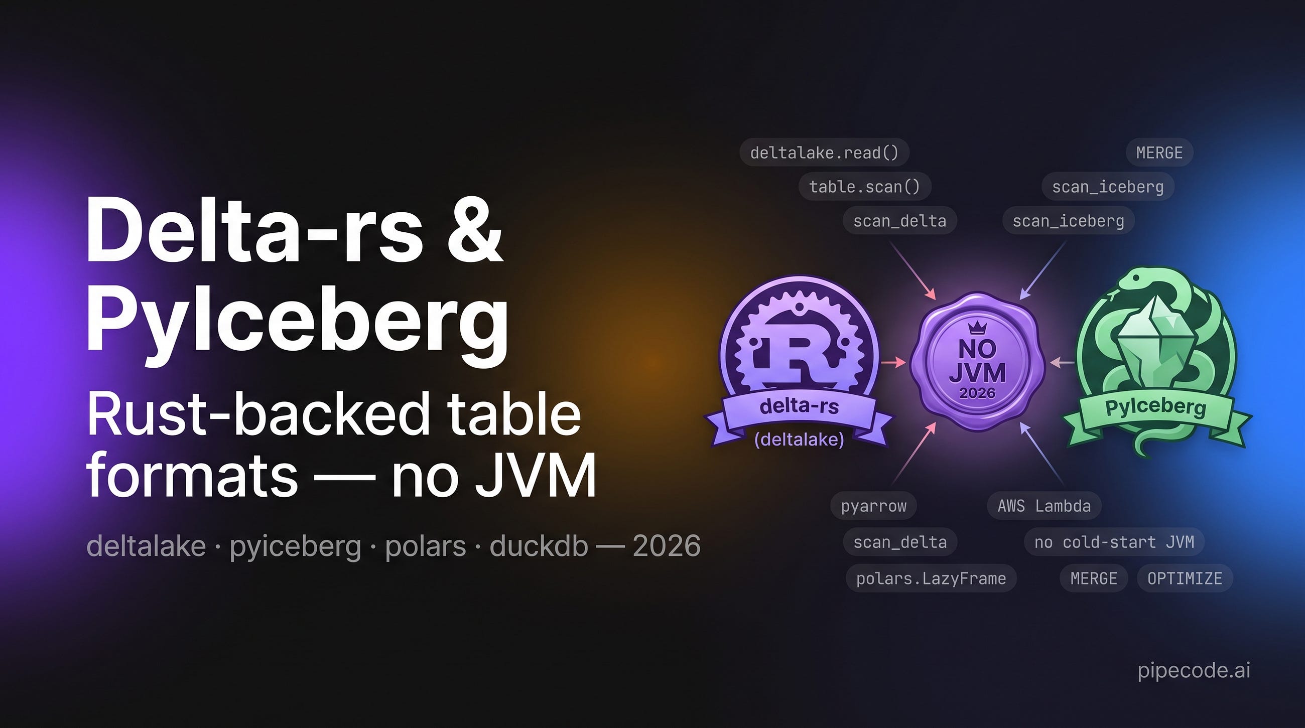 Delta-rs & PyIceberg: Rust-Backed Table Format Libraries That Skip the JVM