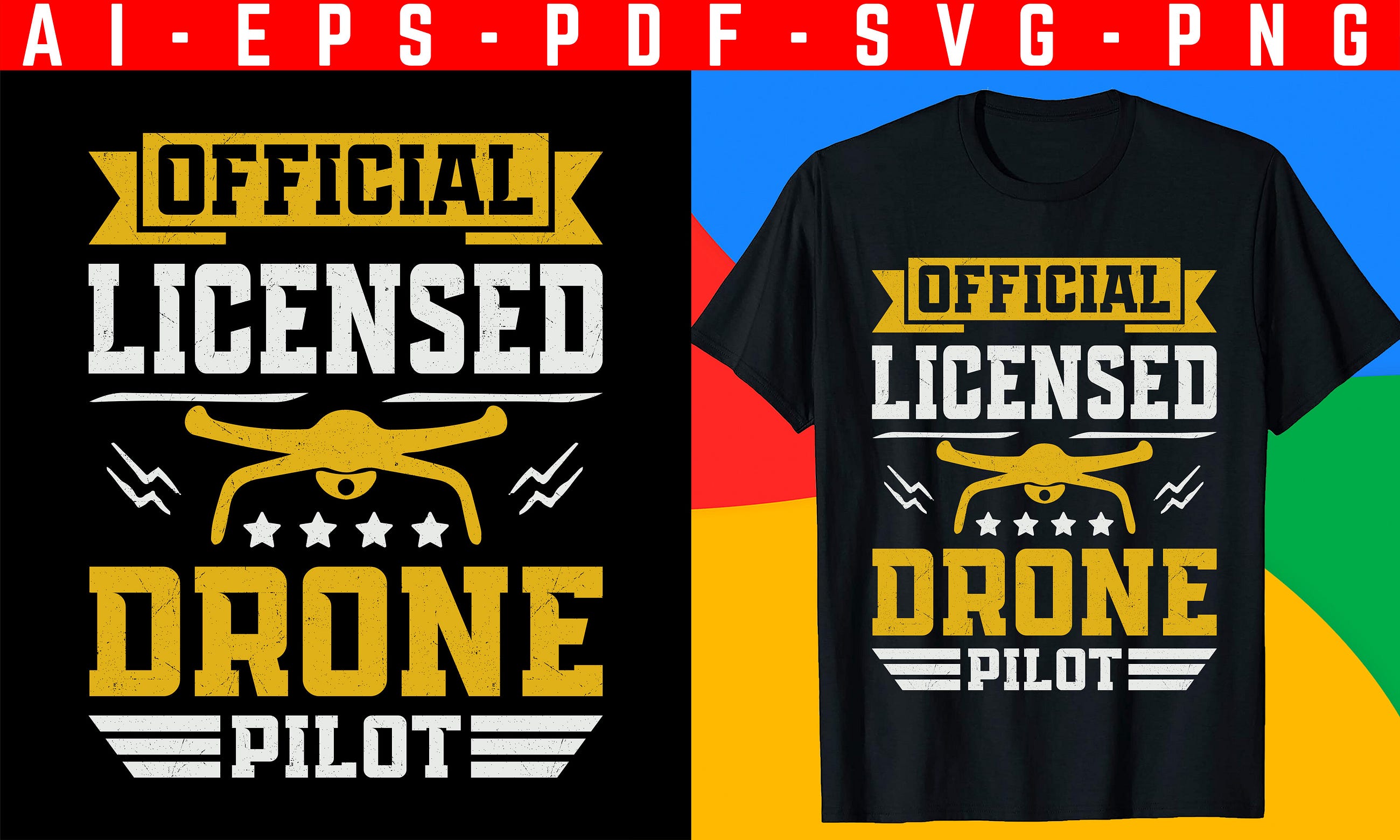 Official Licensed Drone Pilot Graphic Free