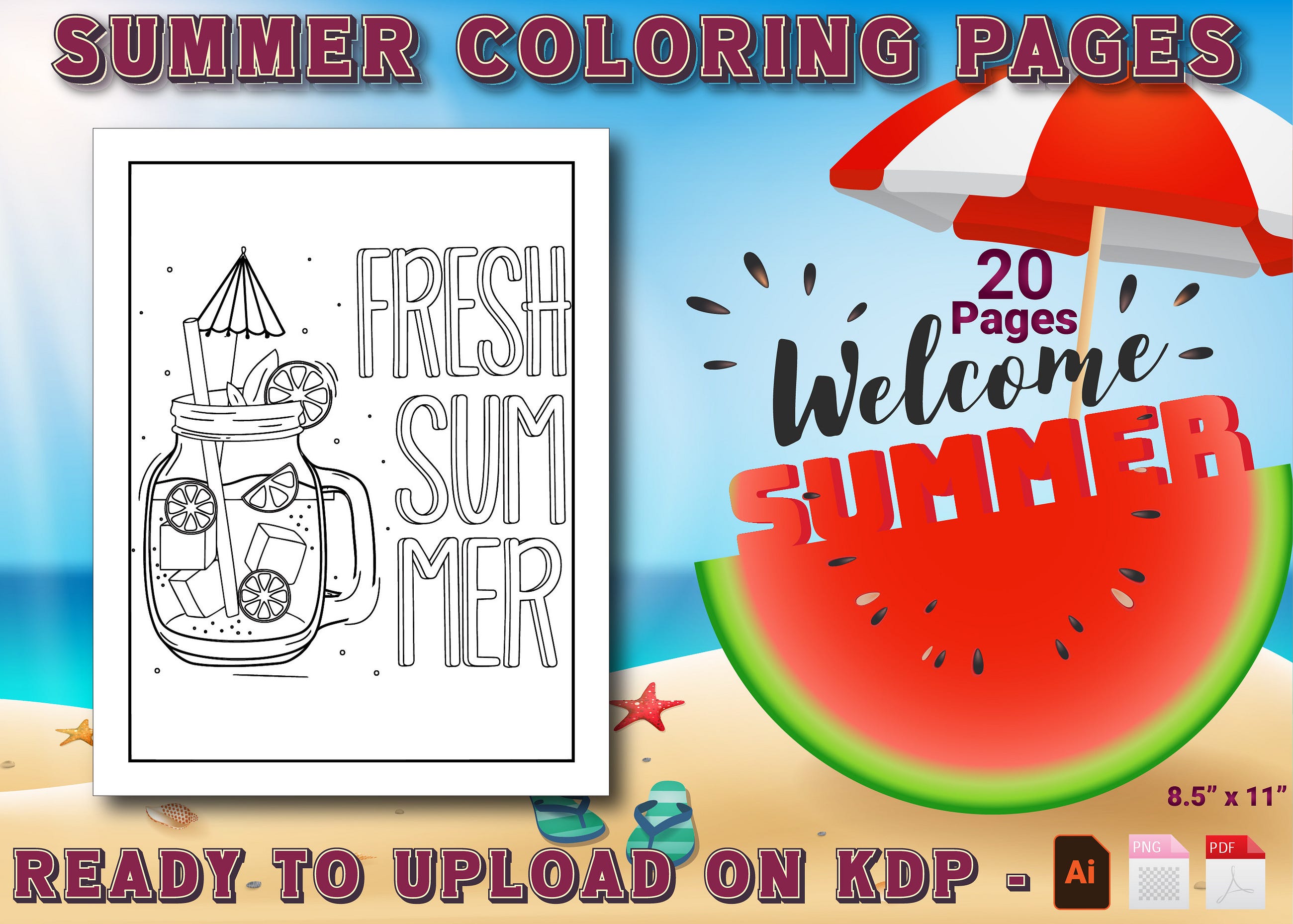 Summer Coloring Pages Free Download