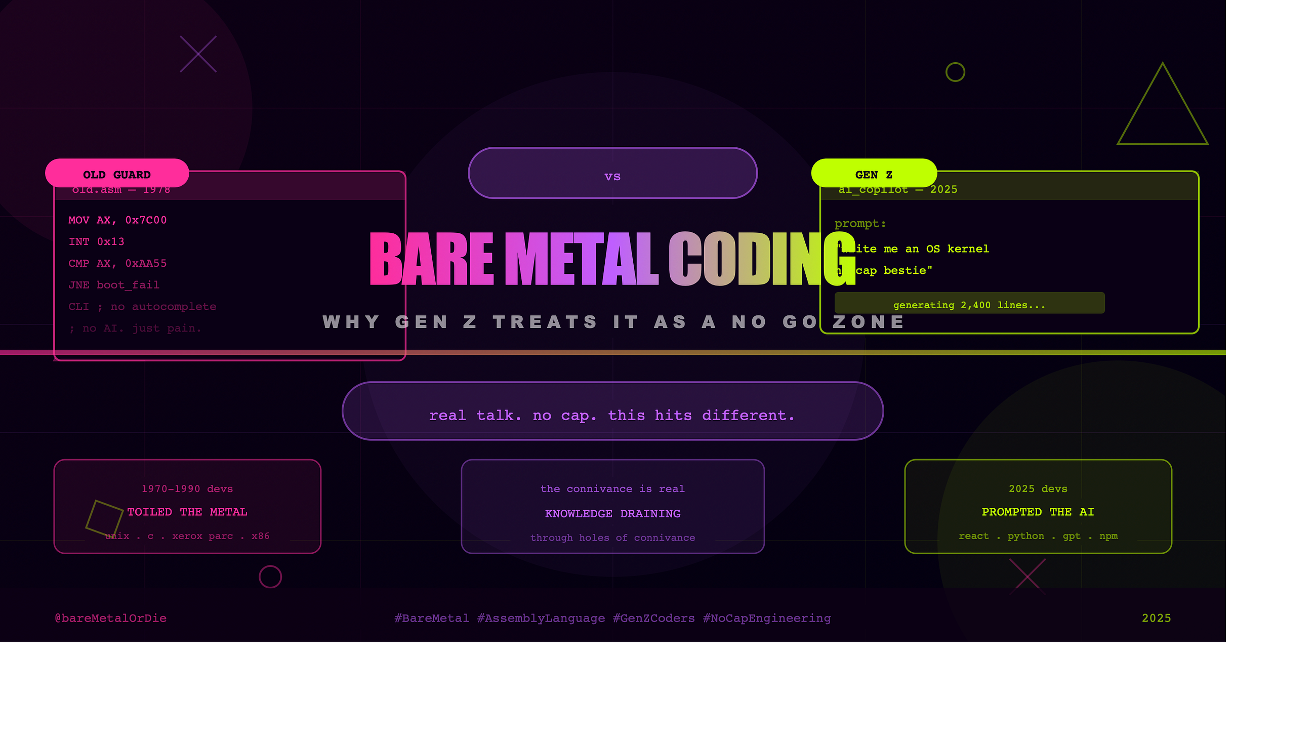 Bare Metal Coding: Why Gen Z Treats it as a No Go Zone