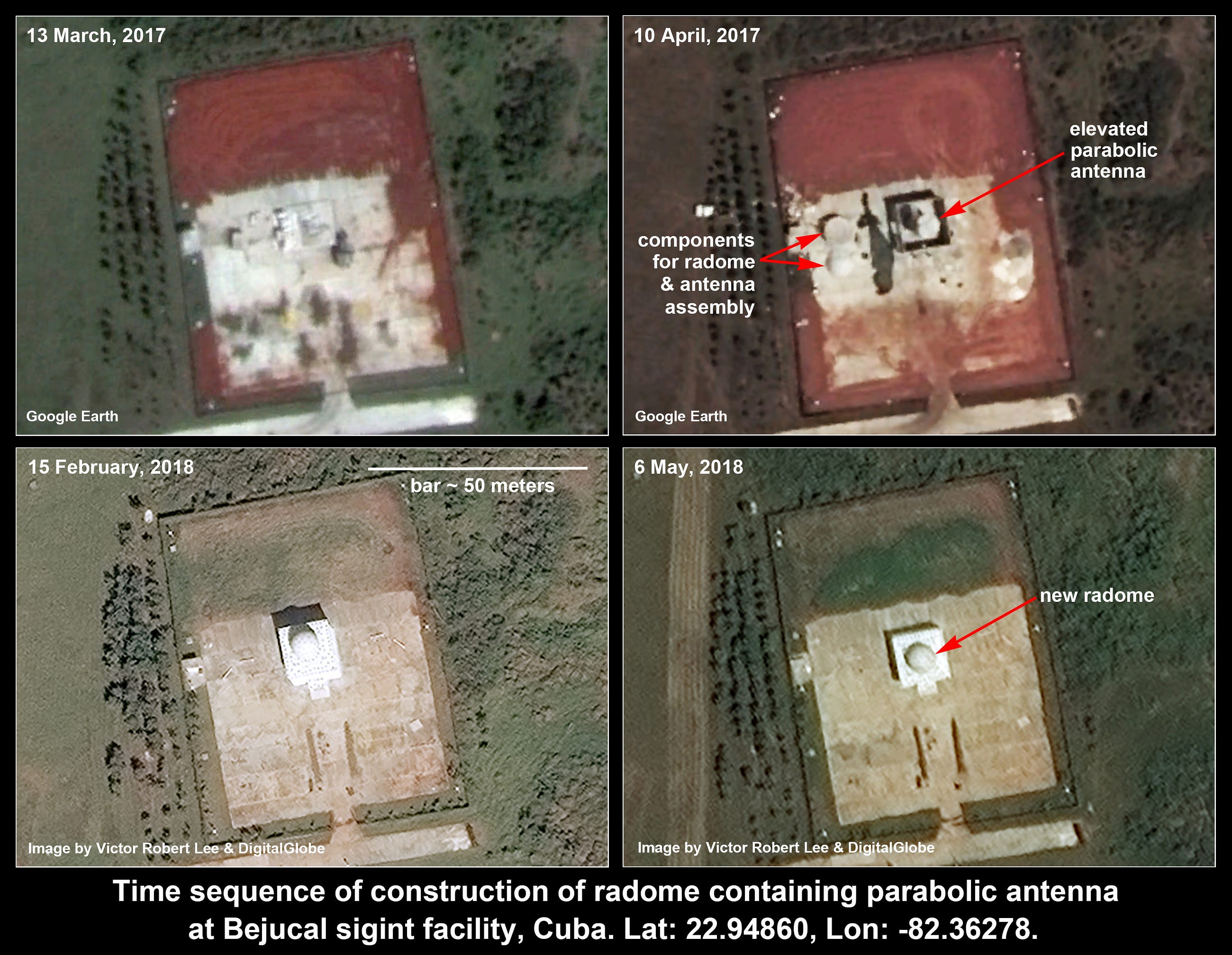 Satellite Images A new radome in Cuba is unprecedented. Who is behind it?
