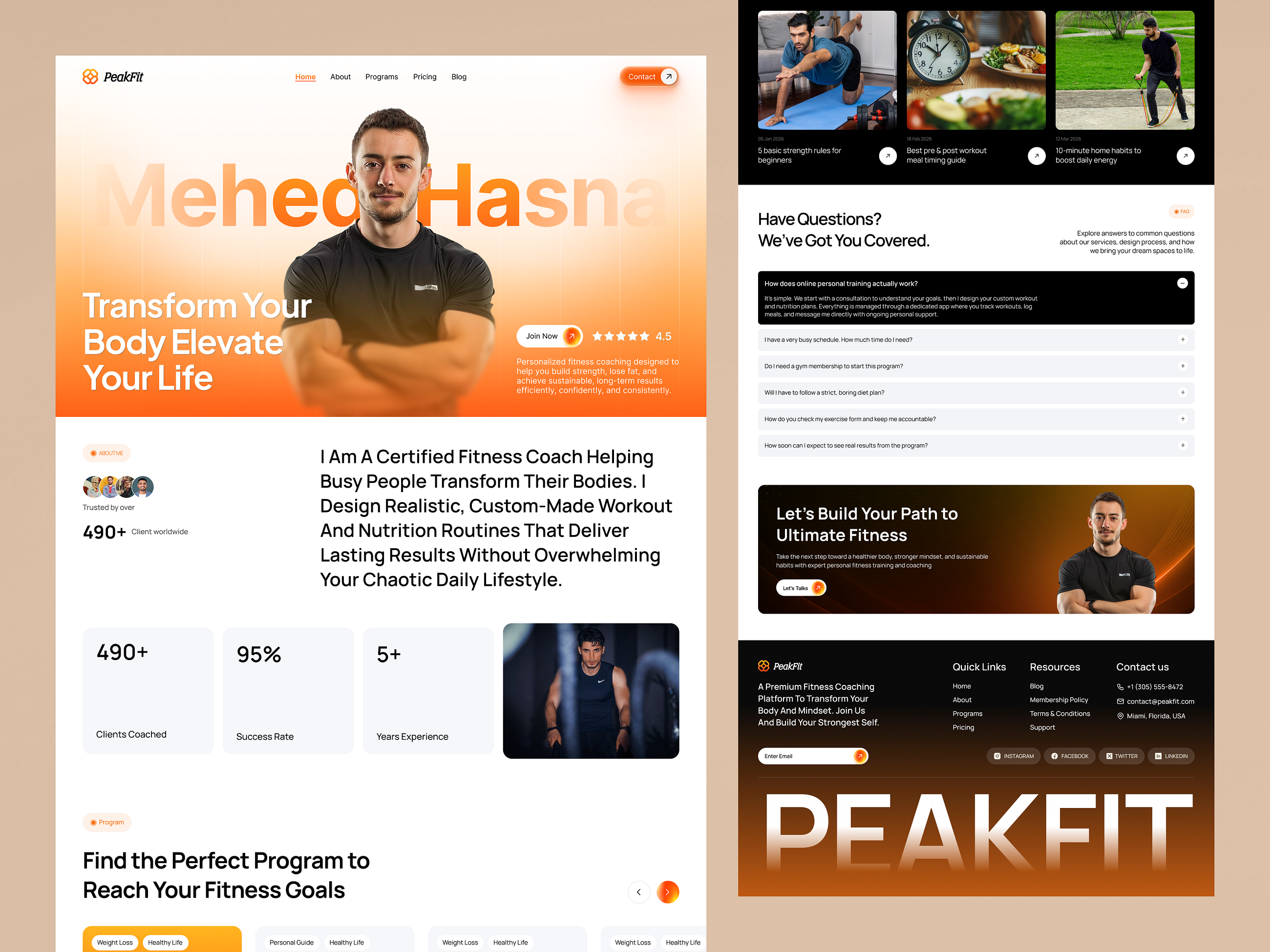 Designing a Landing Page That Inspires a Fitness Journey