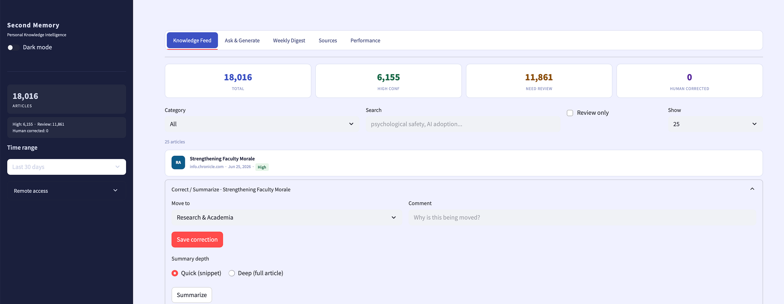 Second Memory: Turning Thousands of Newsletters into a Personal Knowledge Hub