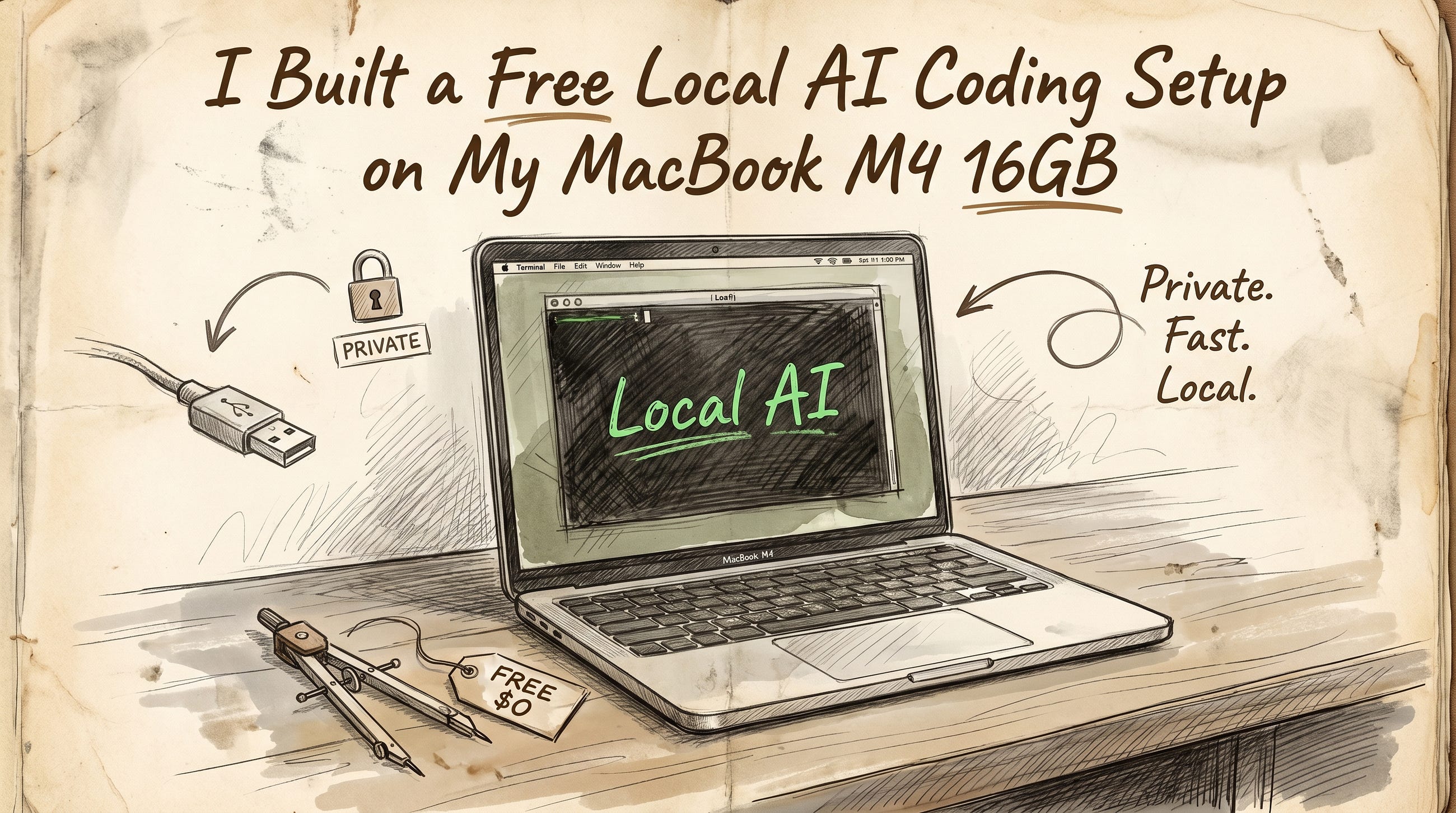 I Built a Free Local AI Coding Setup on My MacBook M4 16GB — Here’s Exactly How