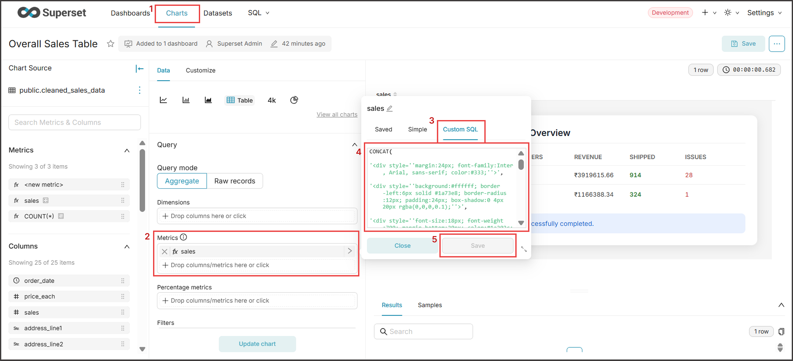 Advanced Methods and Queries for Creating Charts in Apache Superset