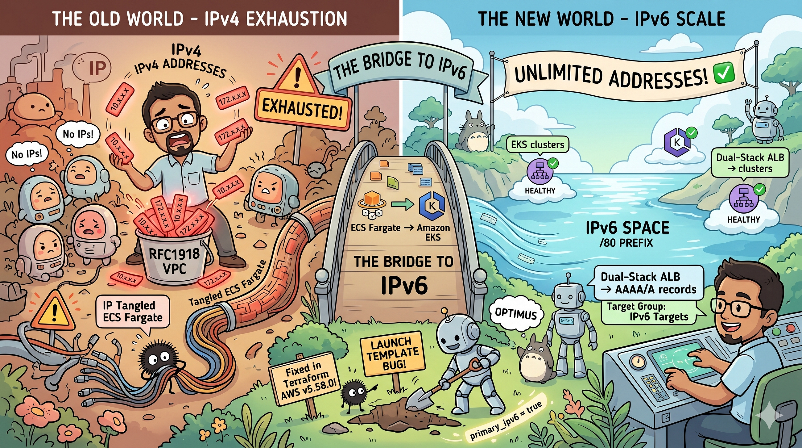 From IPv4 Exhaustion to IPv6 at Scale: How We Migrated Our AWS EKS Platform