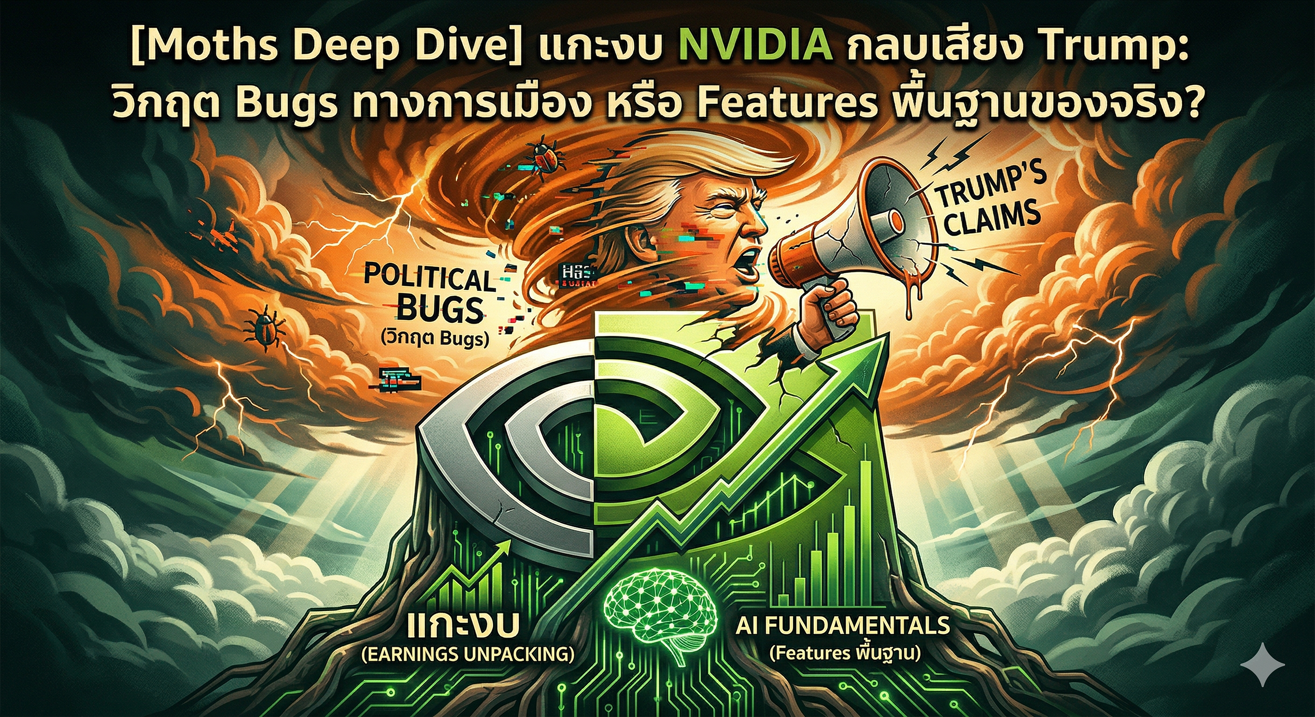 [Moths Deep Dive] แกะงบ NVIDIA กลบเสียง Trump: วิกฤต Bugs ทางการเมือง หรือ Features พื้นฐานของจริง?