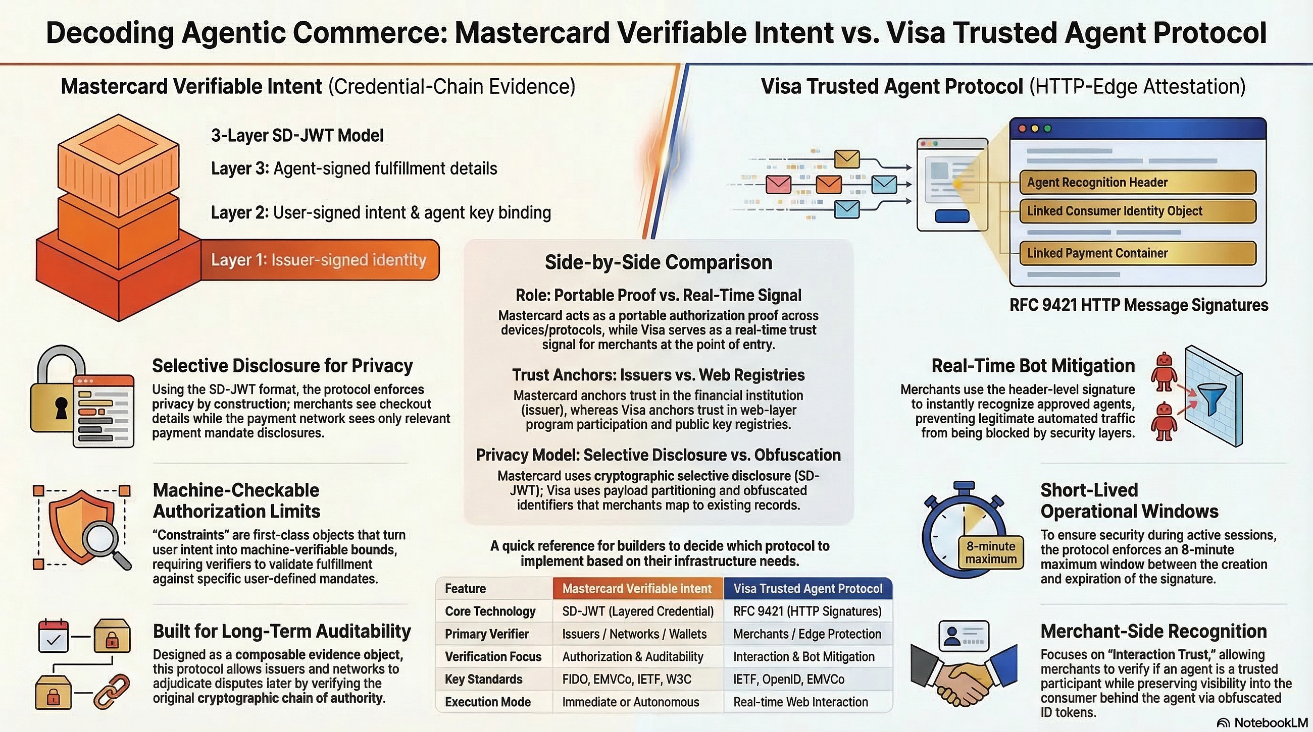Deep Dive: Mastercard Verifiable Intent vs Visa Trusted Agent Protocol