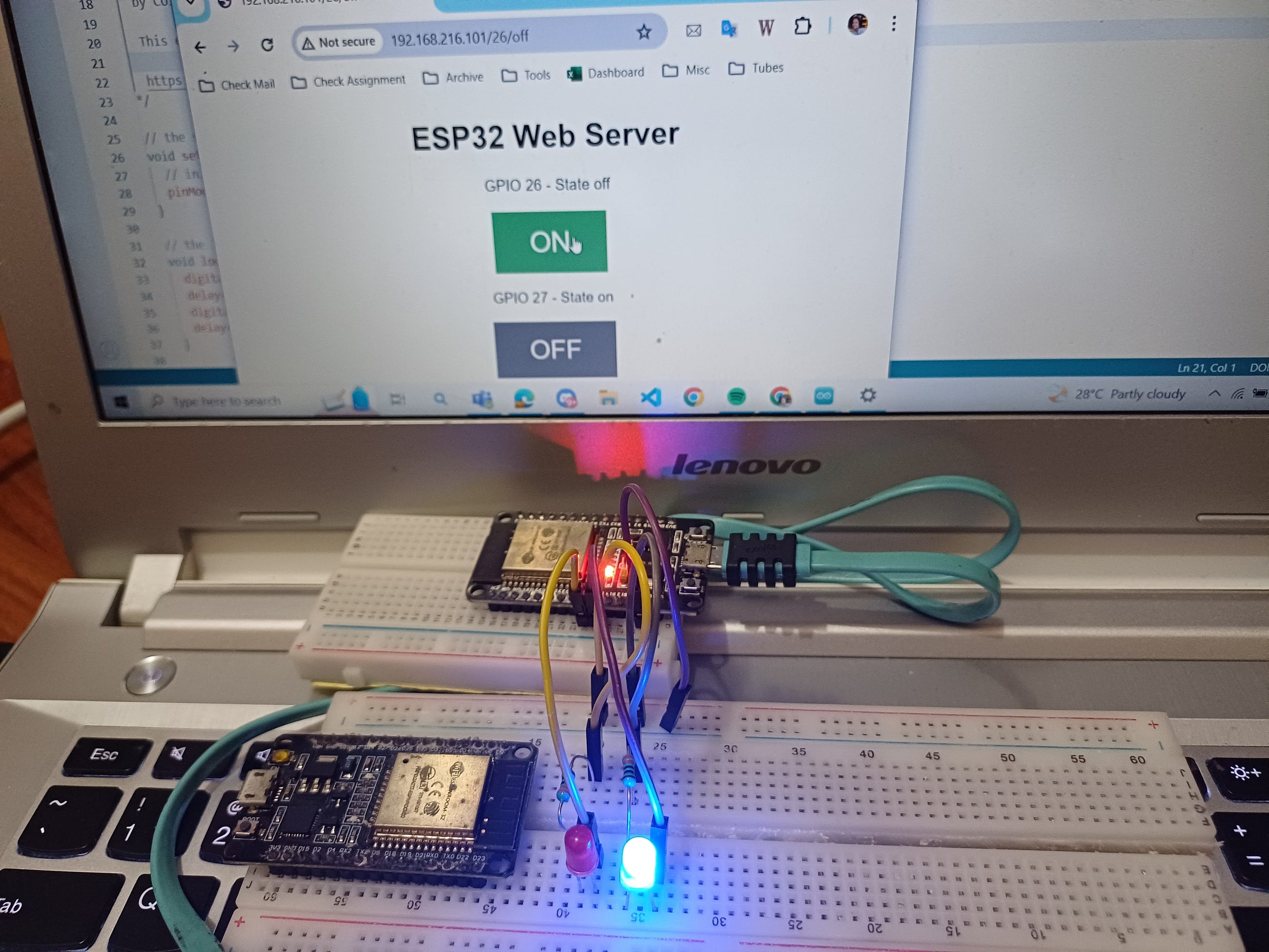 ESP32 Room Monitoring and Controlling System