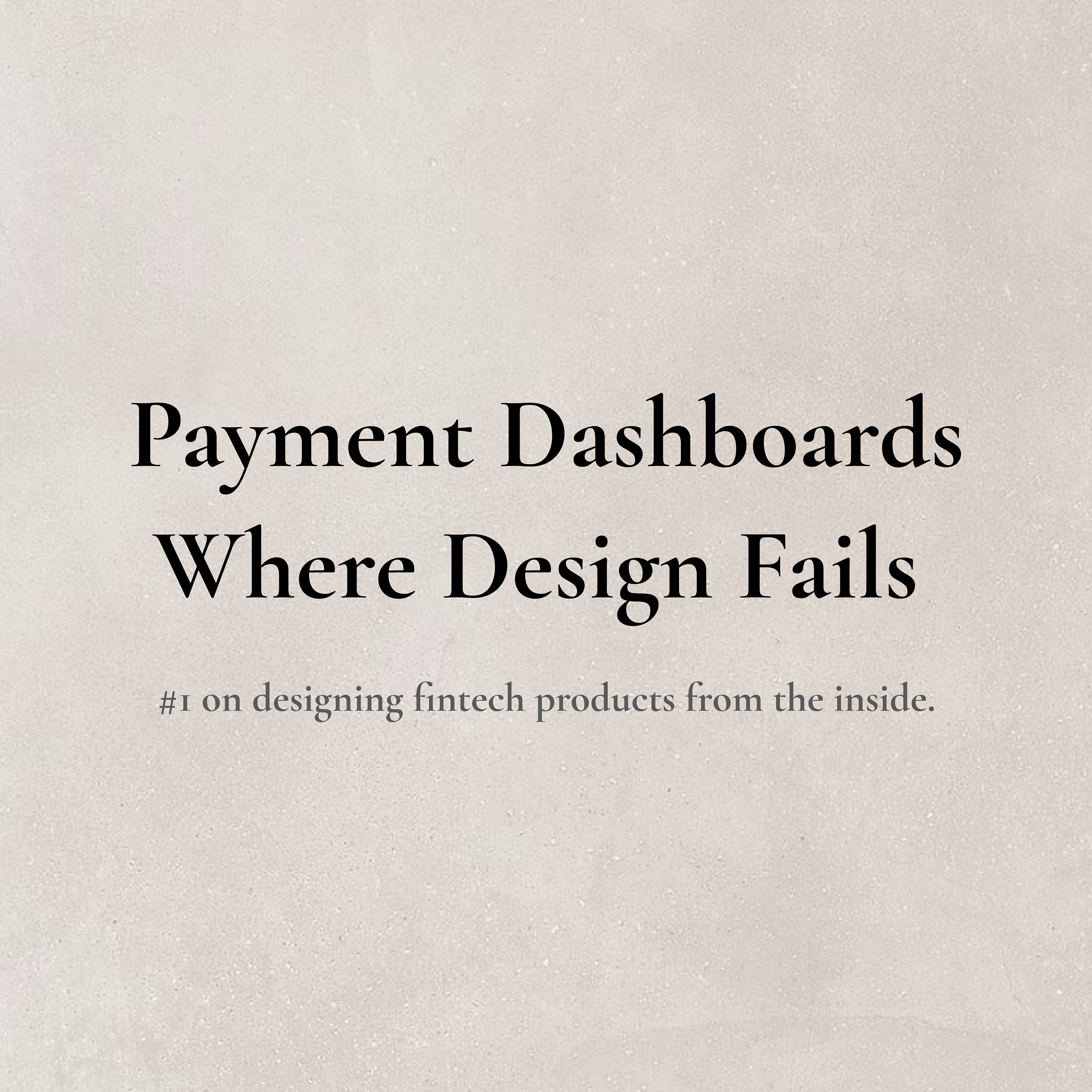 What most payment dashboards get wrong