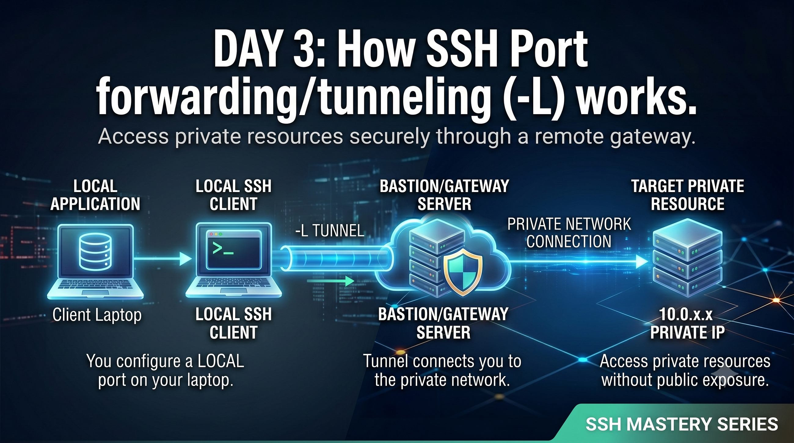Day 3: Demystifying Local Port Forwarding (-L): Bringing the Cloud to Your Laptop