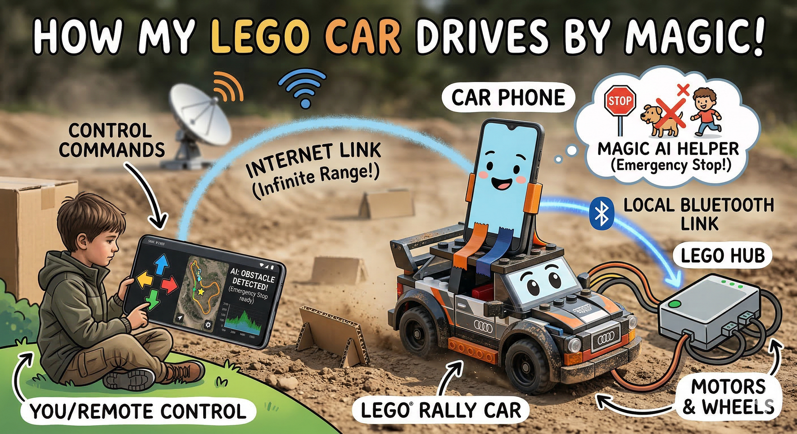 Beyond the Bricks: Vibe Coding an Autonomous Lego Car with My Kids and Gemini