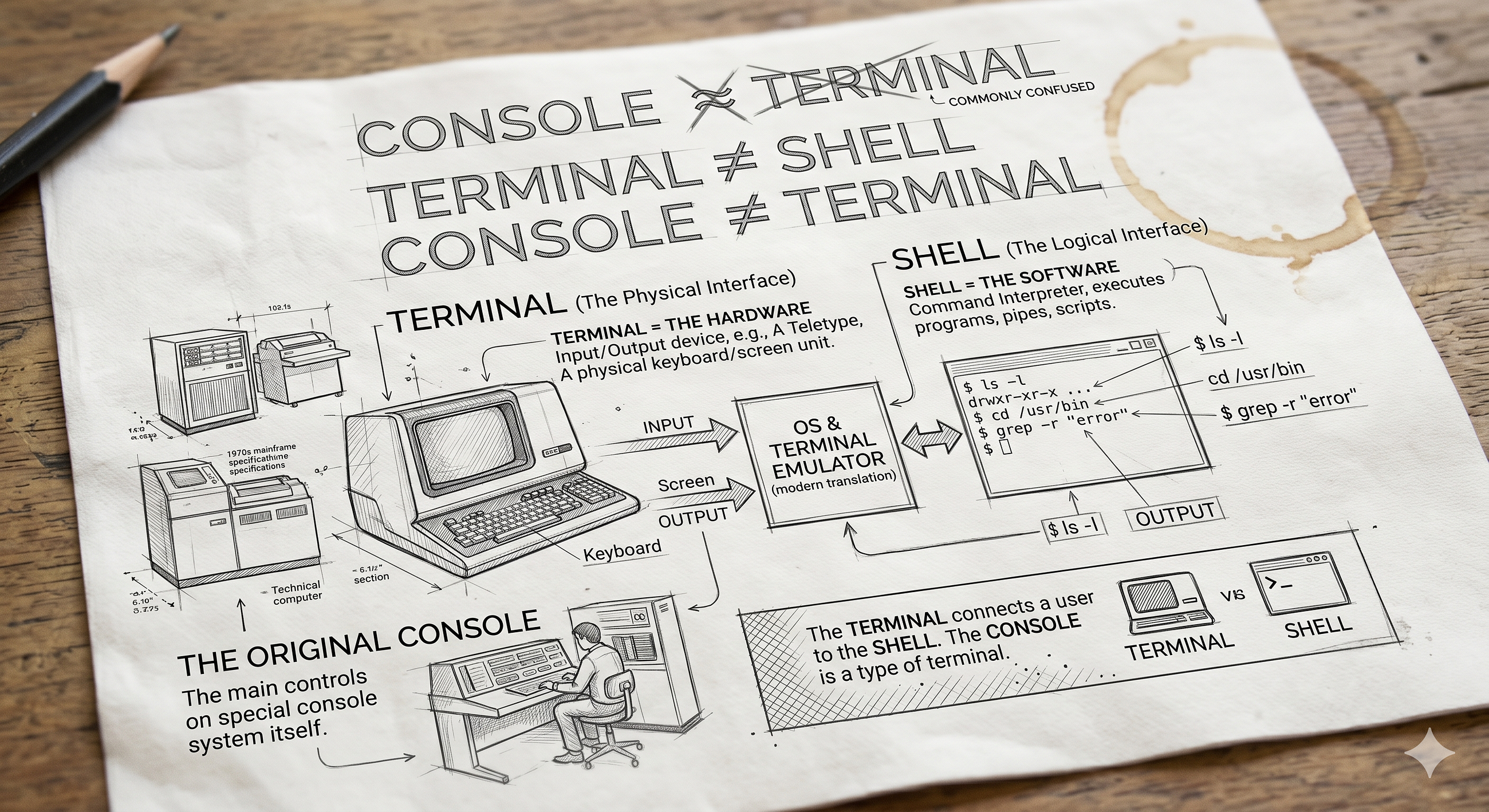 Terminal Vs Console Vs Shell