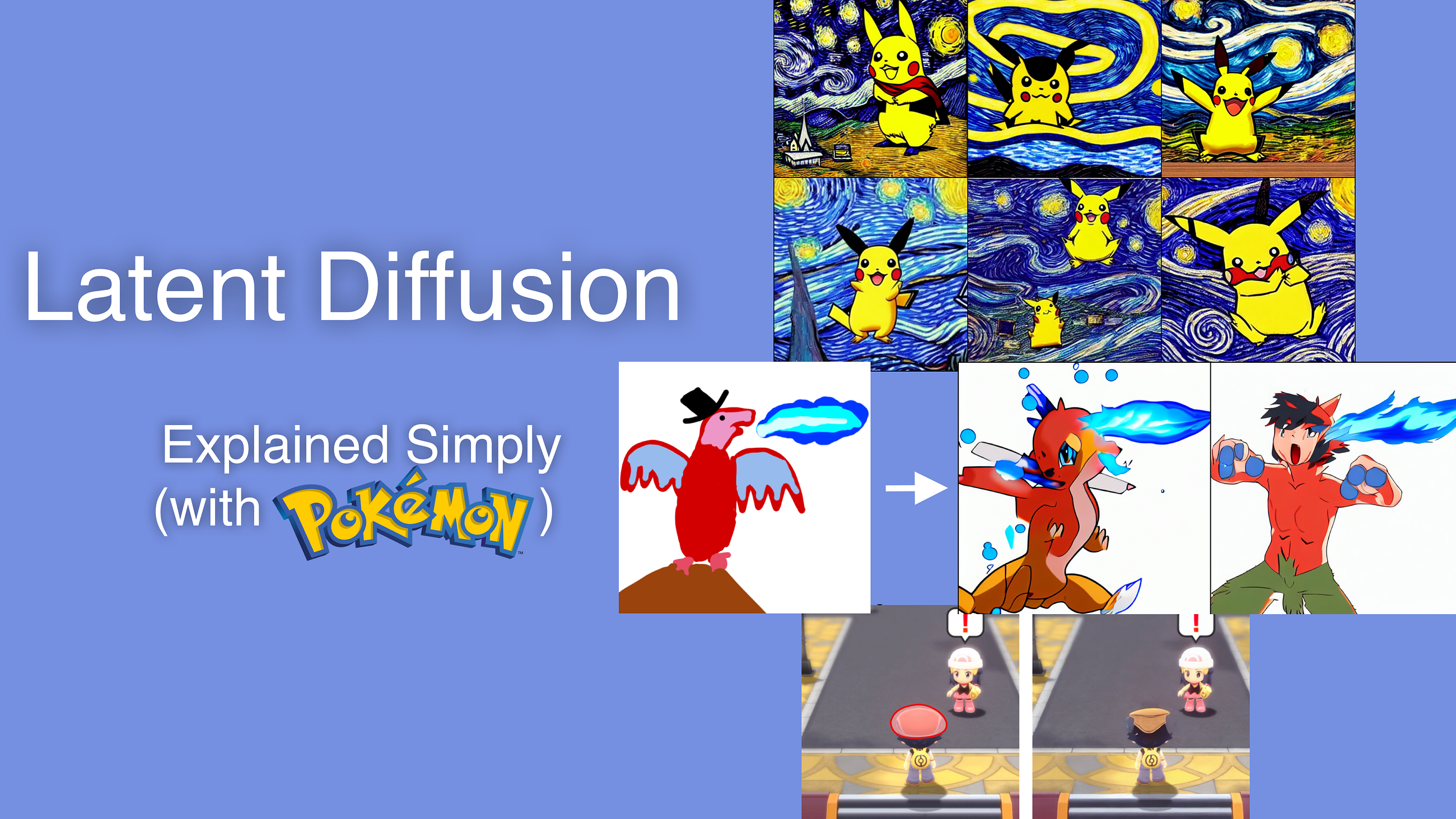 Latent Diffusion Explained Simply (with Pokémon)