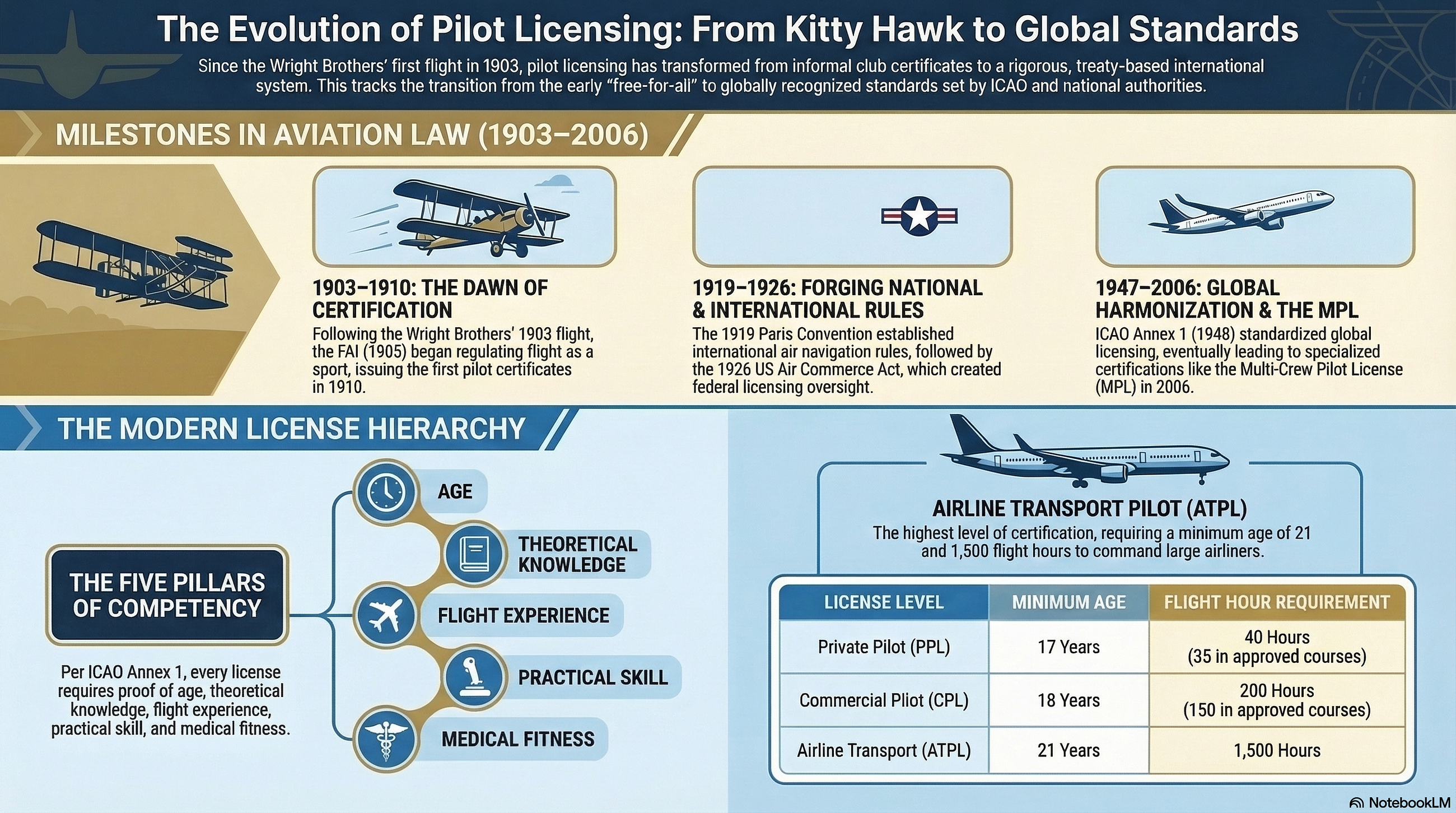 From the Wright Brothers Unlicensed Flight to the ATPL: 120 Years of P From the Wright Brothers Unlicensed Flight to the ATPL: 120 Years of P