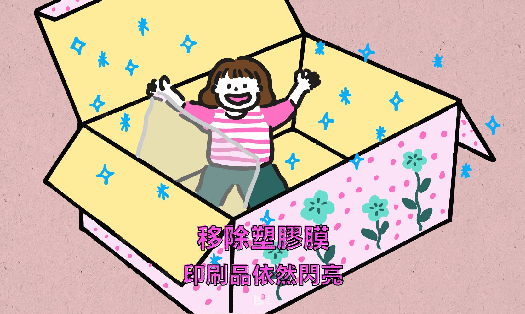 移除塑膠膜,印刷品依然閃亮 — COVER