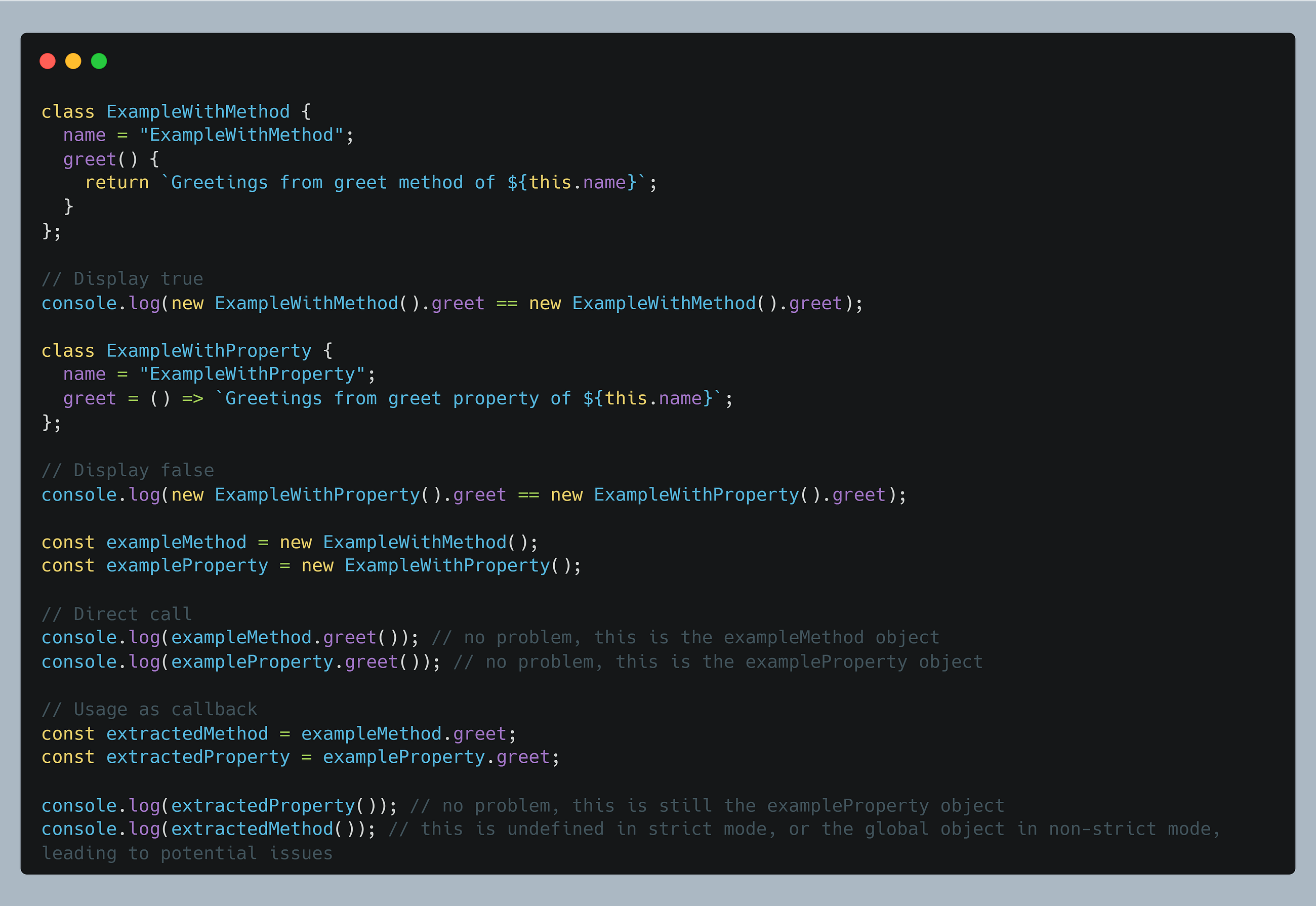 QDN : méthode et fonction comme propriété dans une classe JS/TS