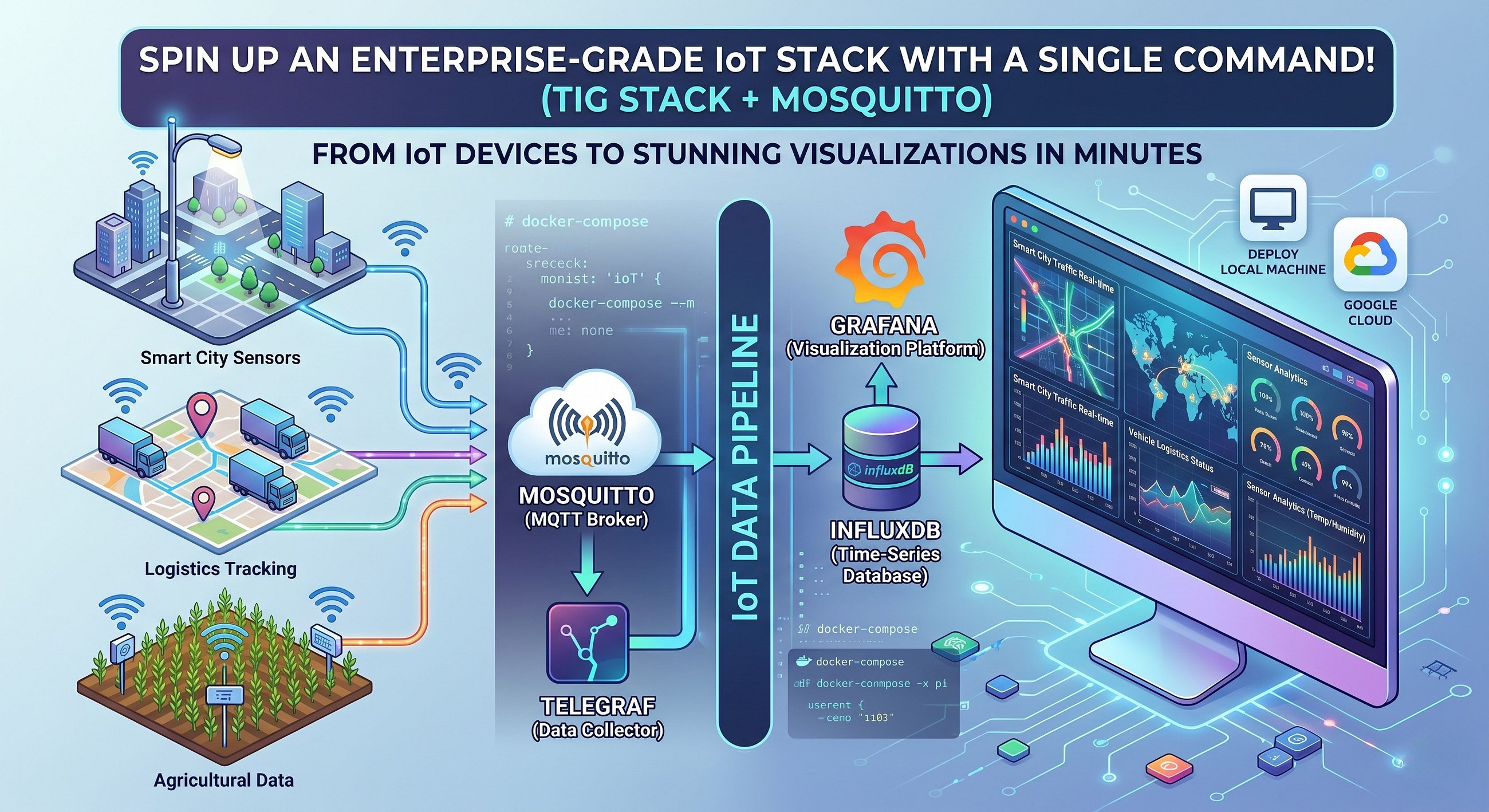 Build a Complete Real-Time IoT Data Pipeline in Minutes with Docker Compose