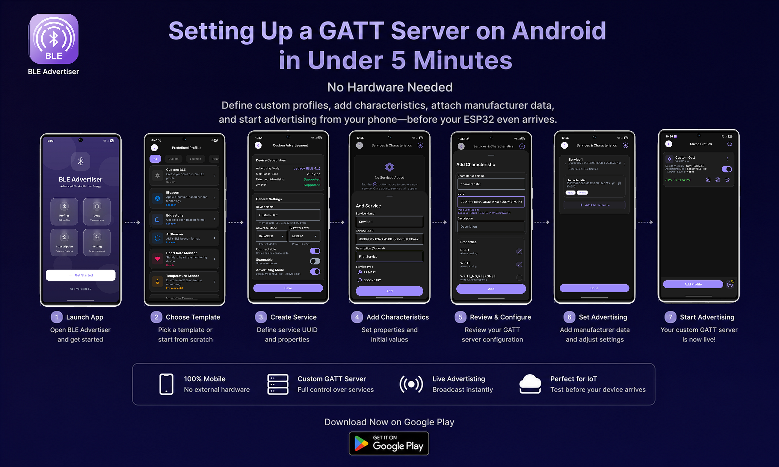 Setting Up a GATT Server on Android in Under 5 Minutes No Hardware Needed :BLE Advertiser