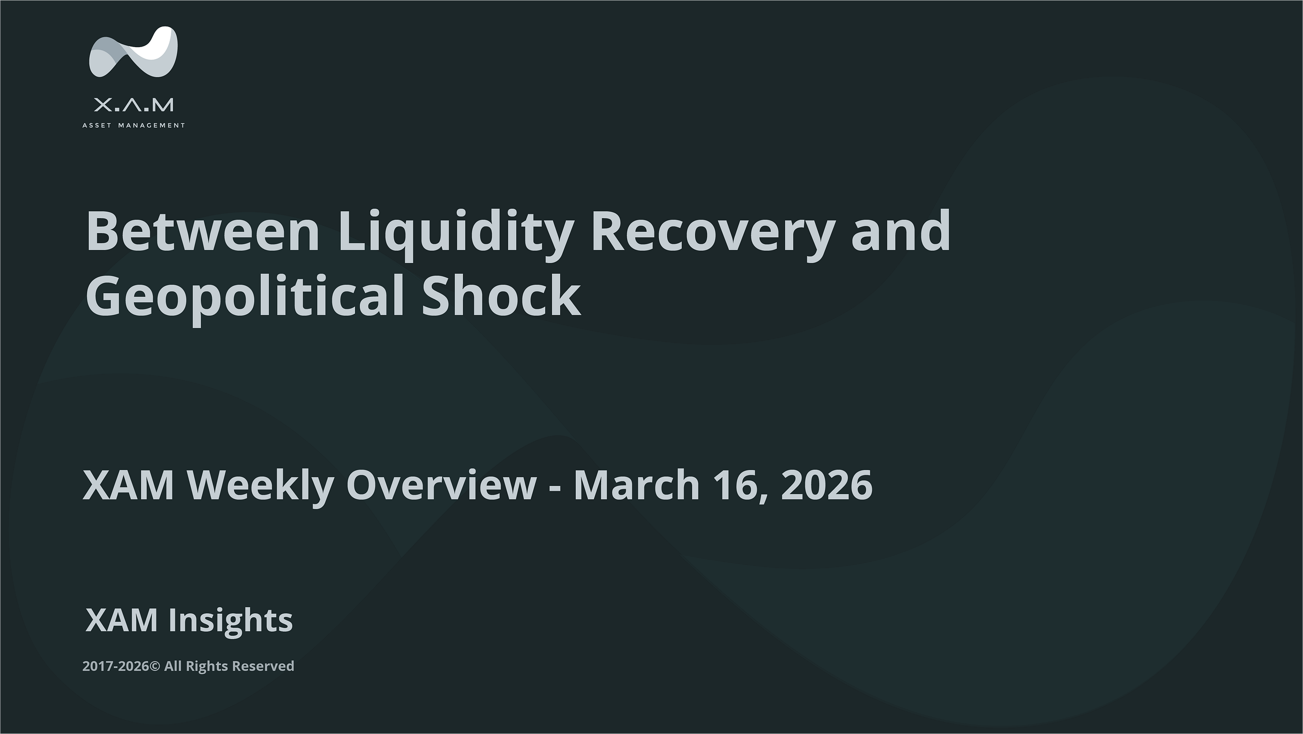 Between Liquidity Recovery and Geopolitical Shock