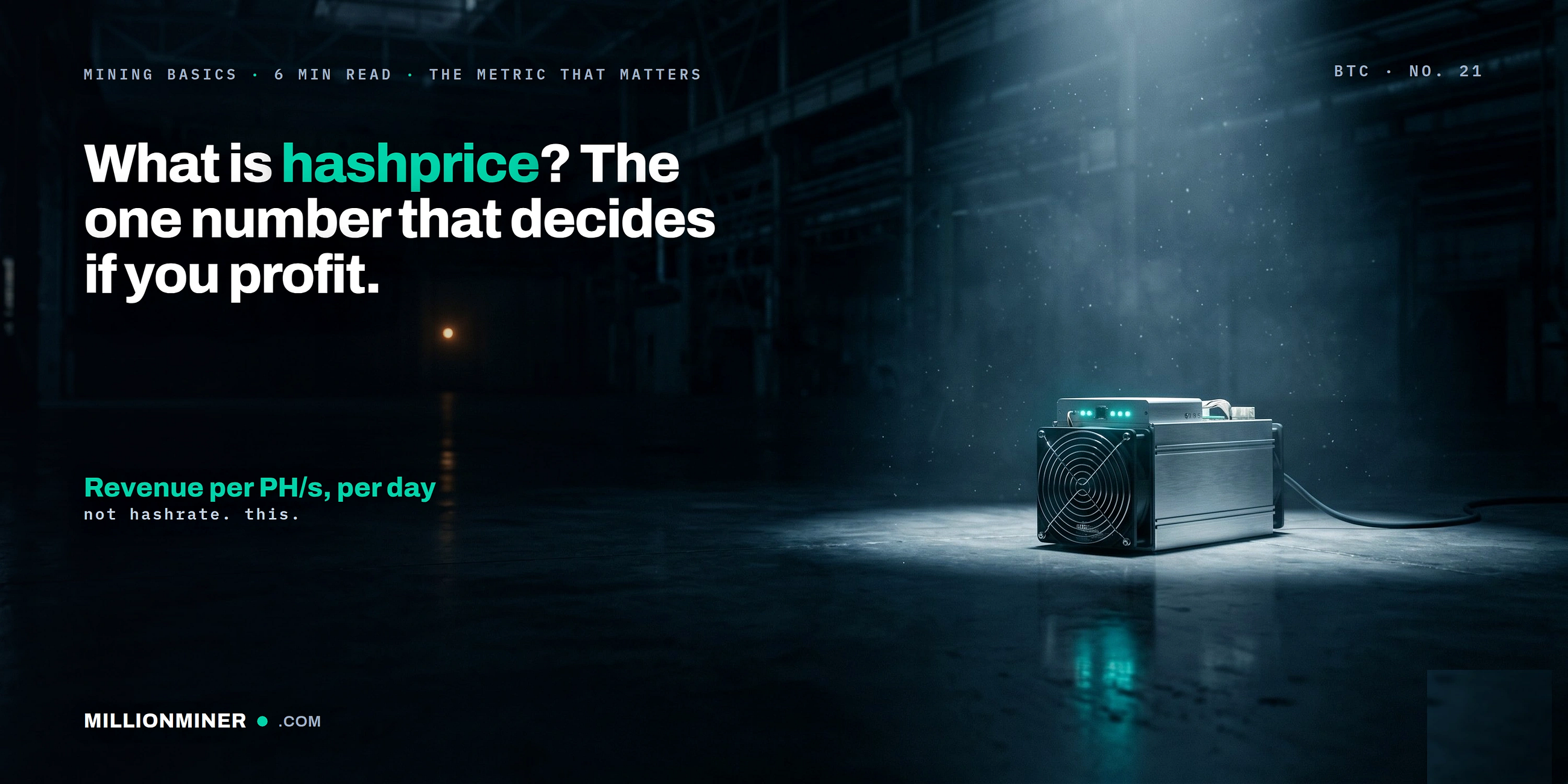 What Is Hashprice? The One Number That Decides If You’re Mining at a Profit