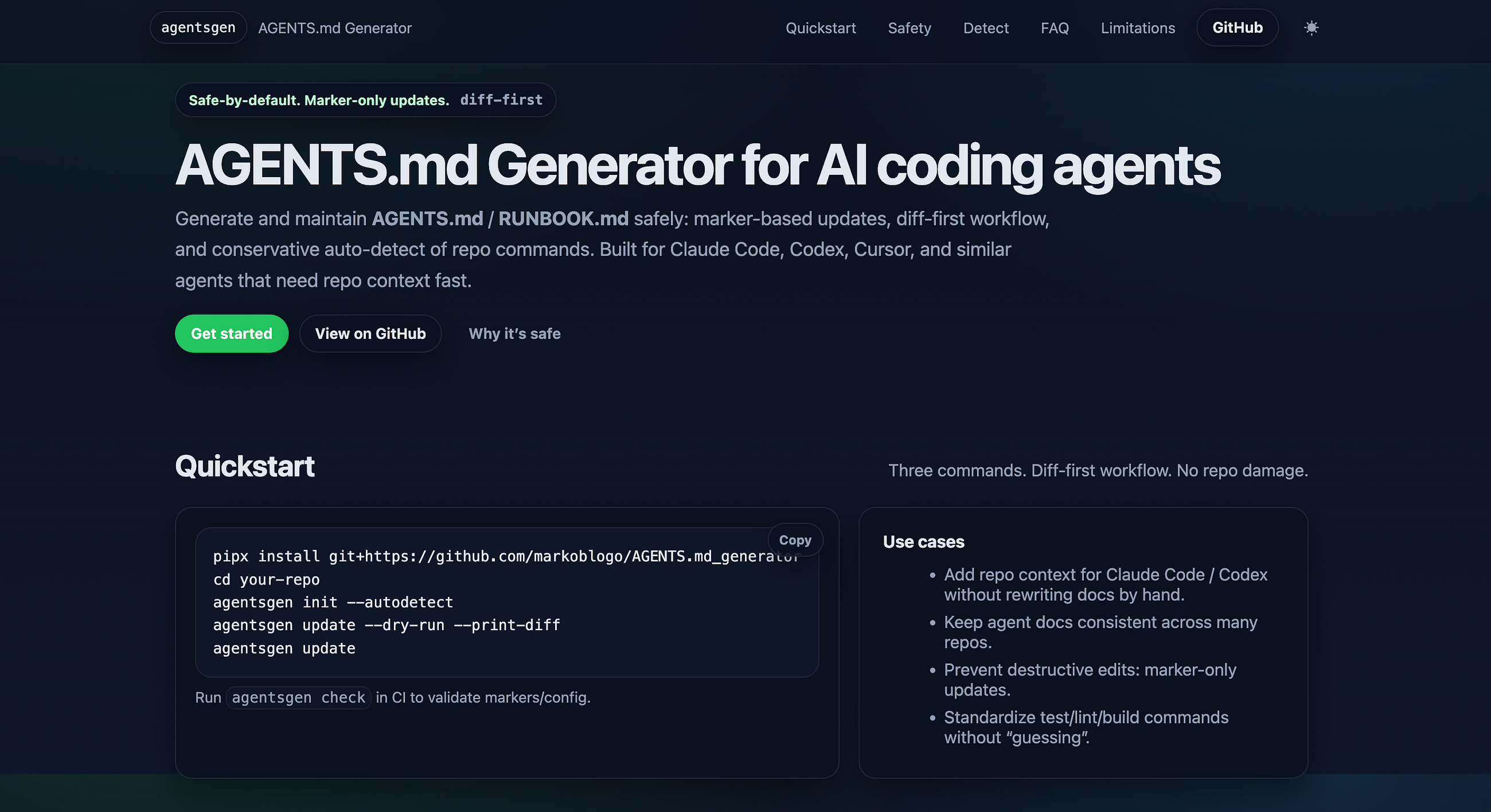 Stop Letting Coding Agents Rewrite Your Repo Docs: AGENTS.md Generator