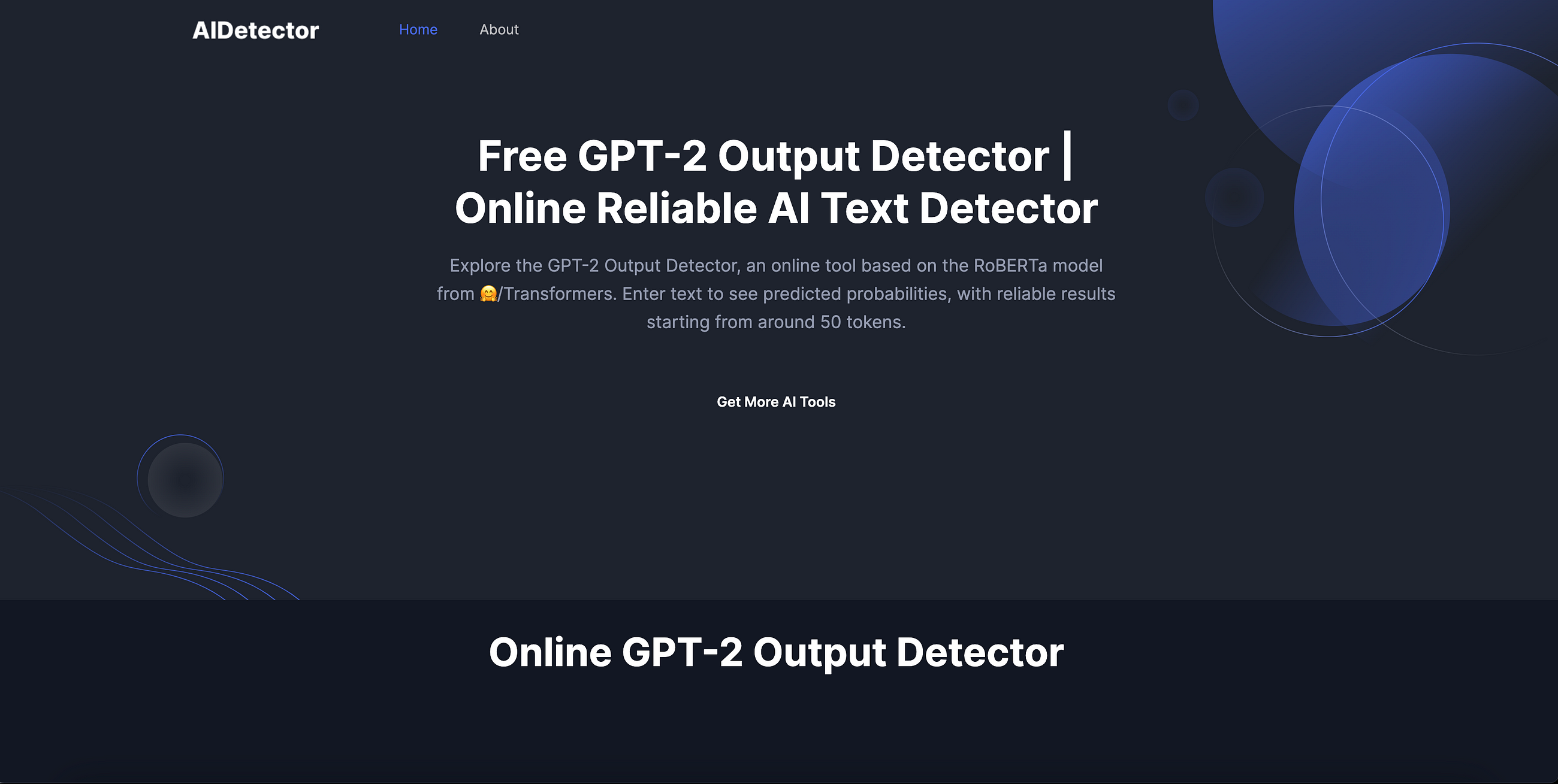 Building an AI Detector Website: Free GPT-2 Output Detector