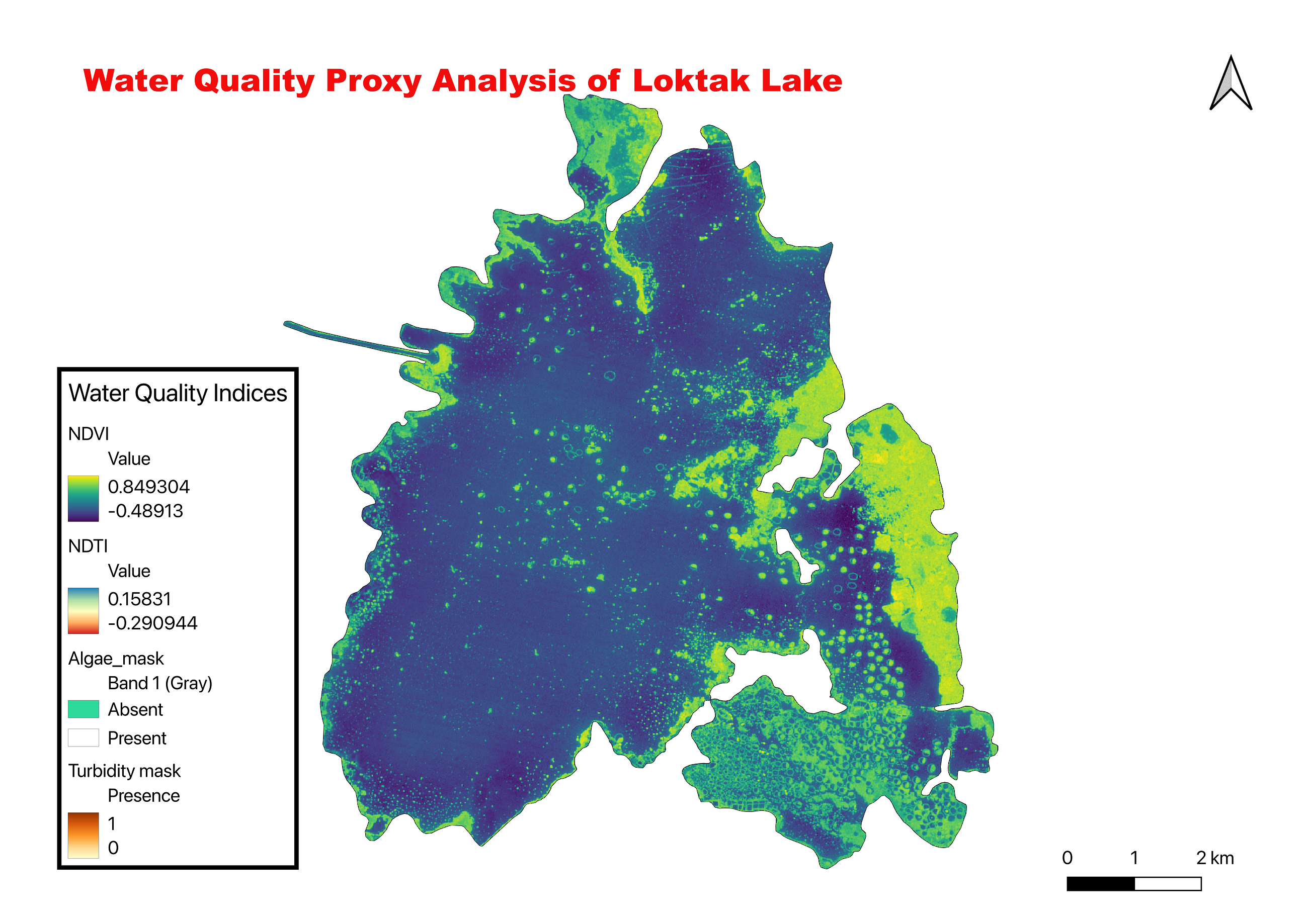 GIS on Medium - Loktak Lake Water Quality Proxy Evaluation Using Sentinel-2 Multispectral Dataset