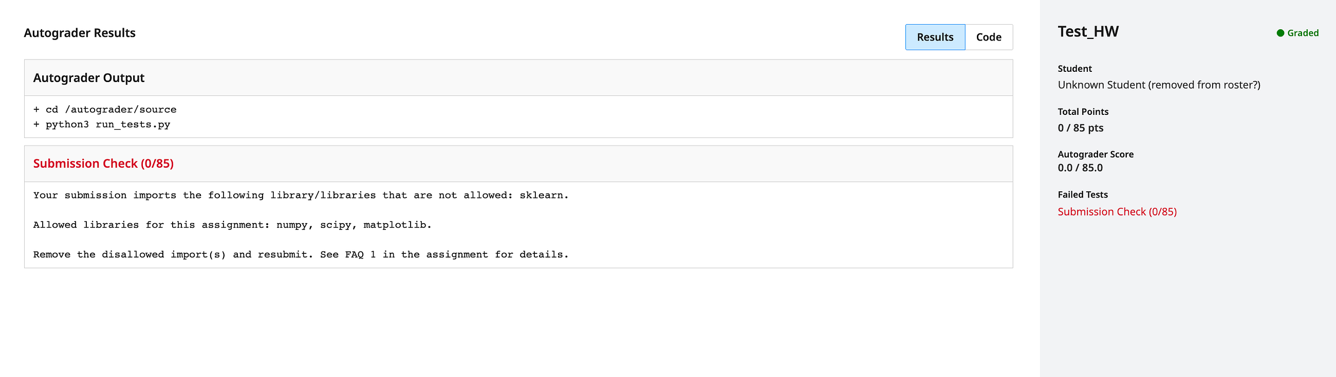 Gradescope Autograder for Python Assignments from Scratch