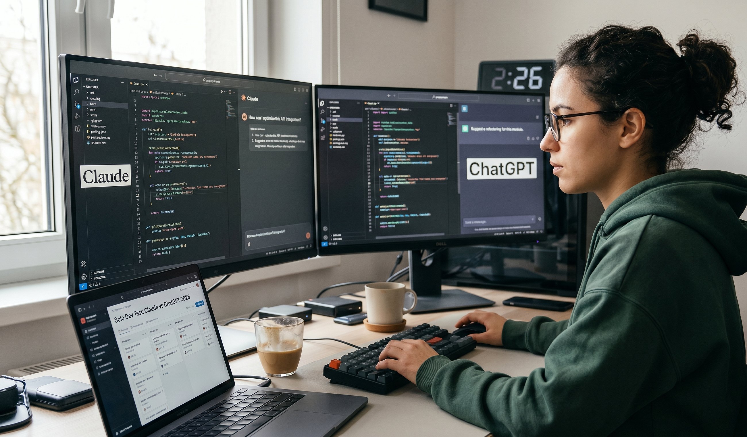 Claude vs ChatGPT for Real Coding Projects — Solo Dev Test (2026)