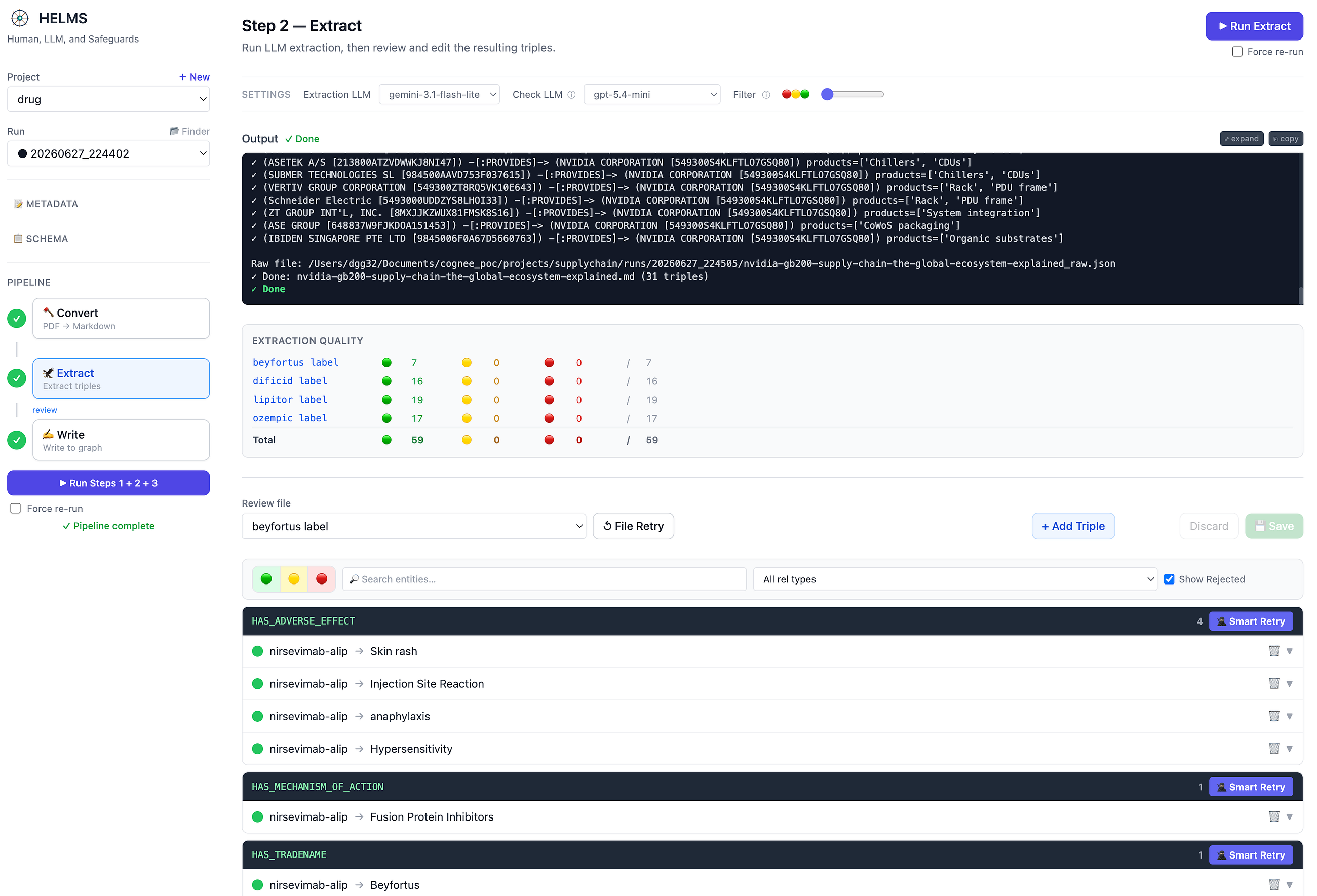 HELMS: Guided and Grounded Knowledge Graphs