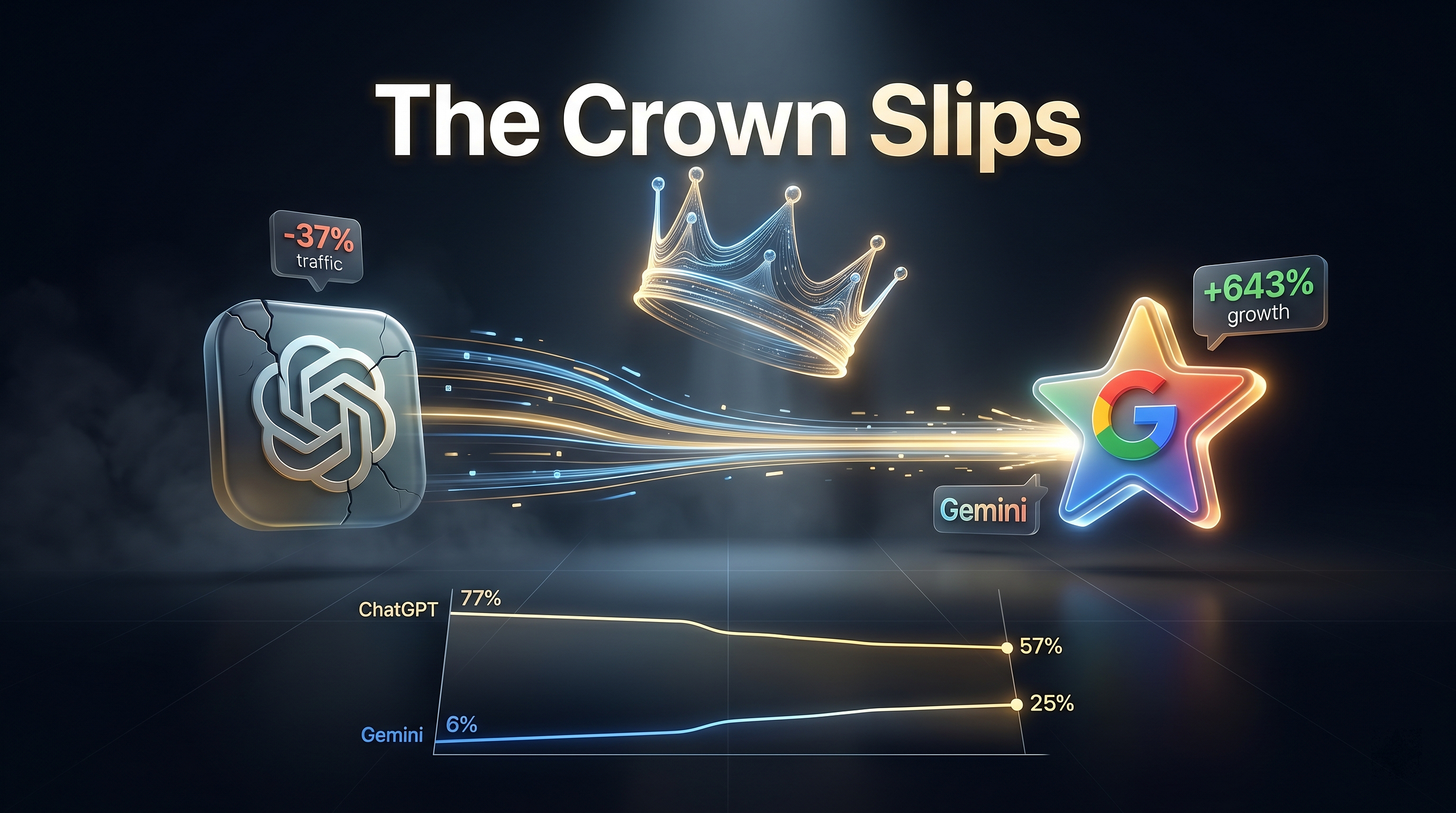 Gemini Just Became the Preferred AI. Here’s How It Stole Market Share From ChatGPT.