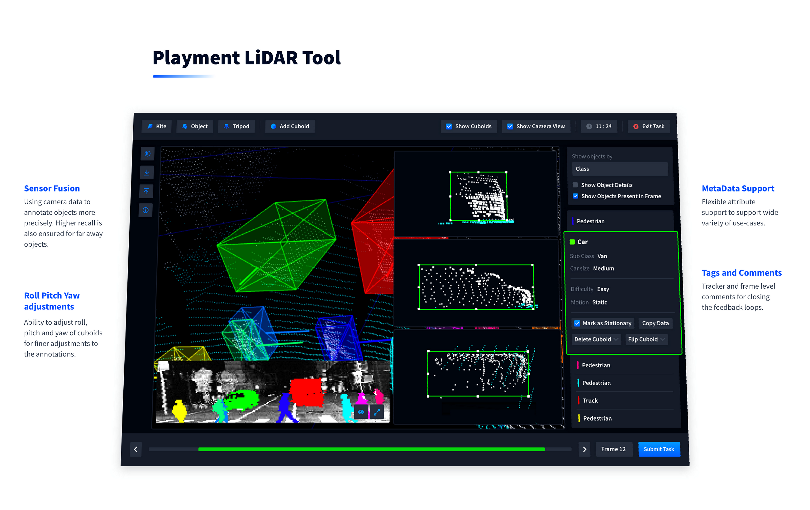 fusion data semantic to with LiDAR data simplify partners Ouster Playment